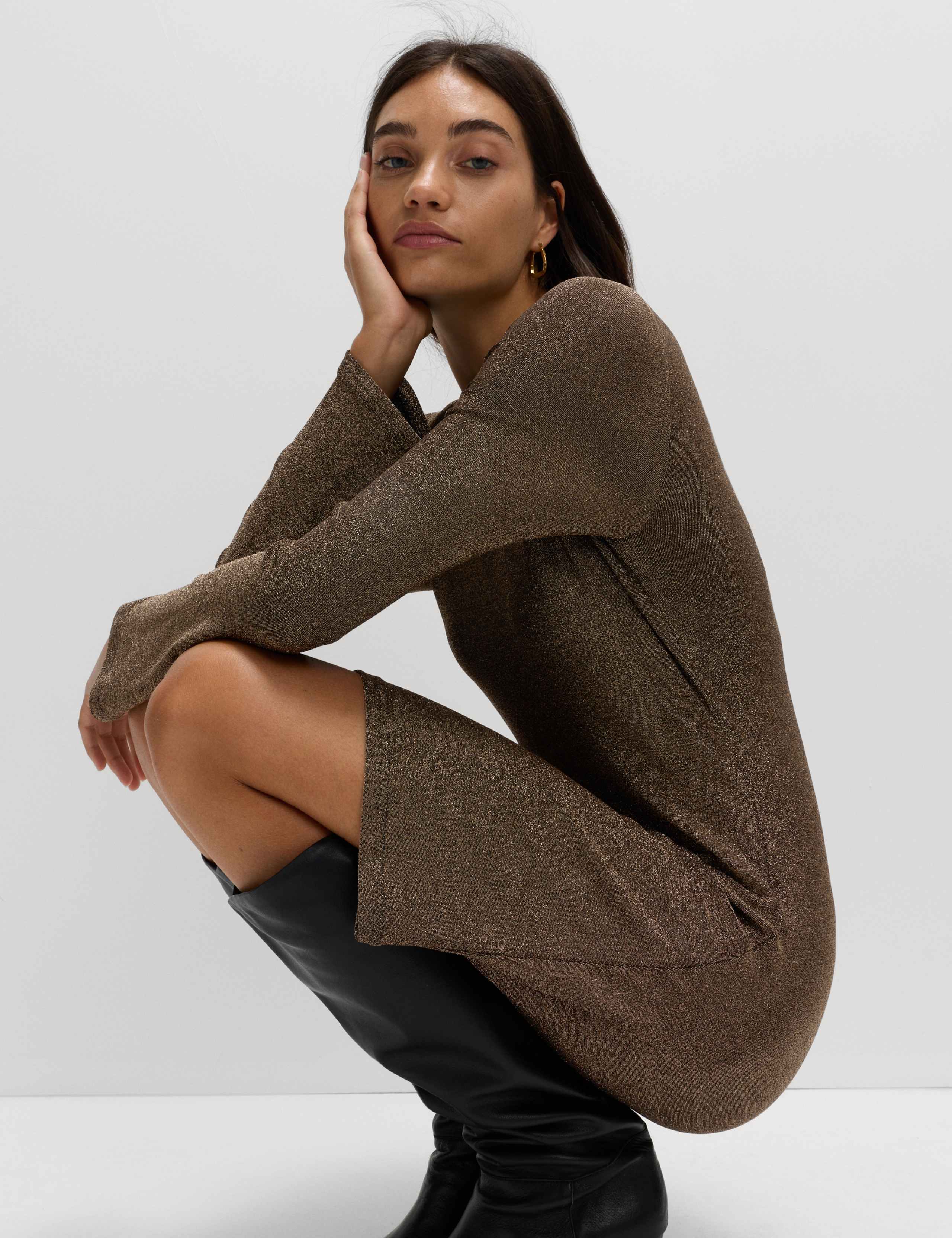 Metallic Mini Shift Dress 5 of 7