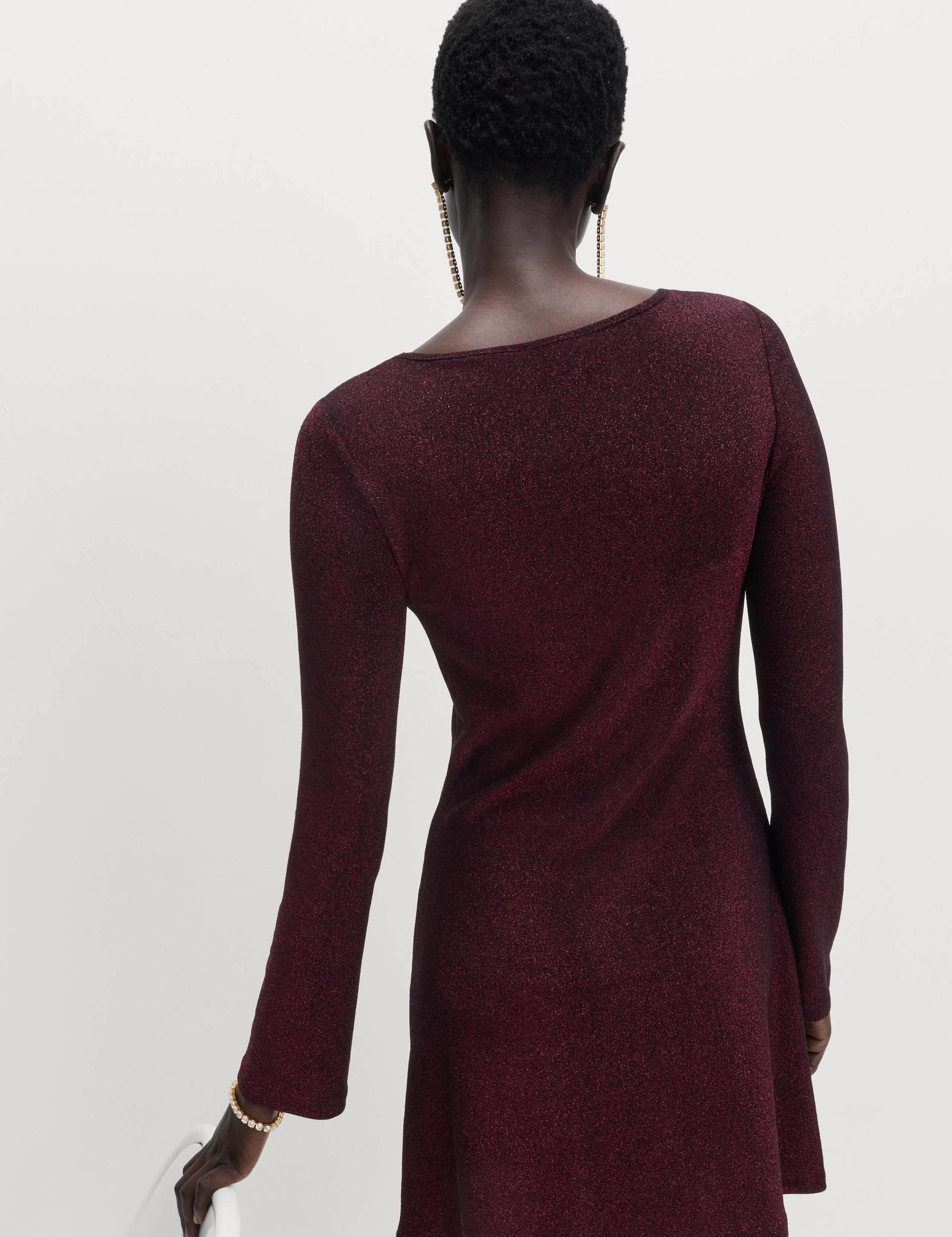 Metallic Mini Shift Dress 4 of 5