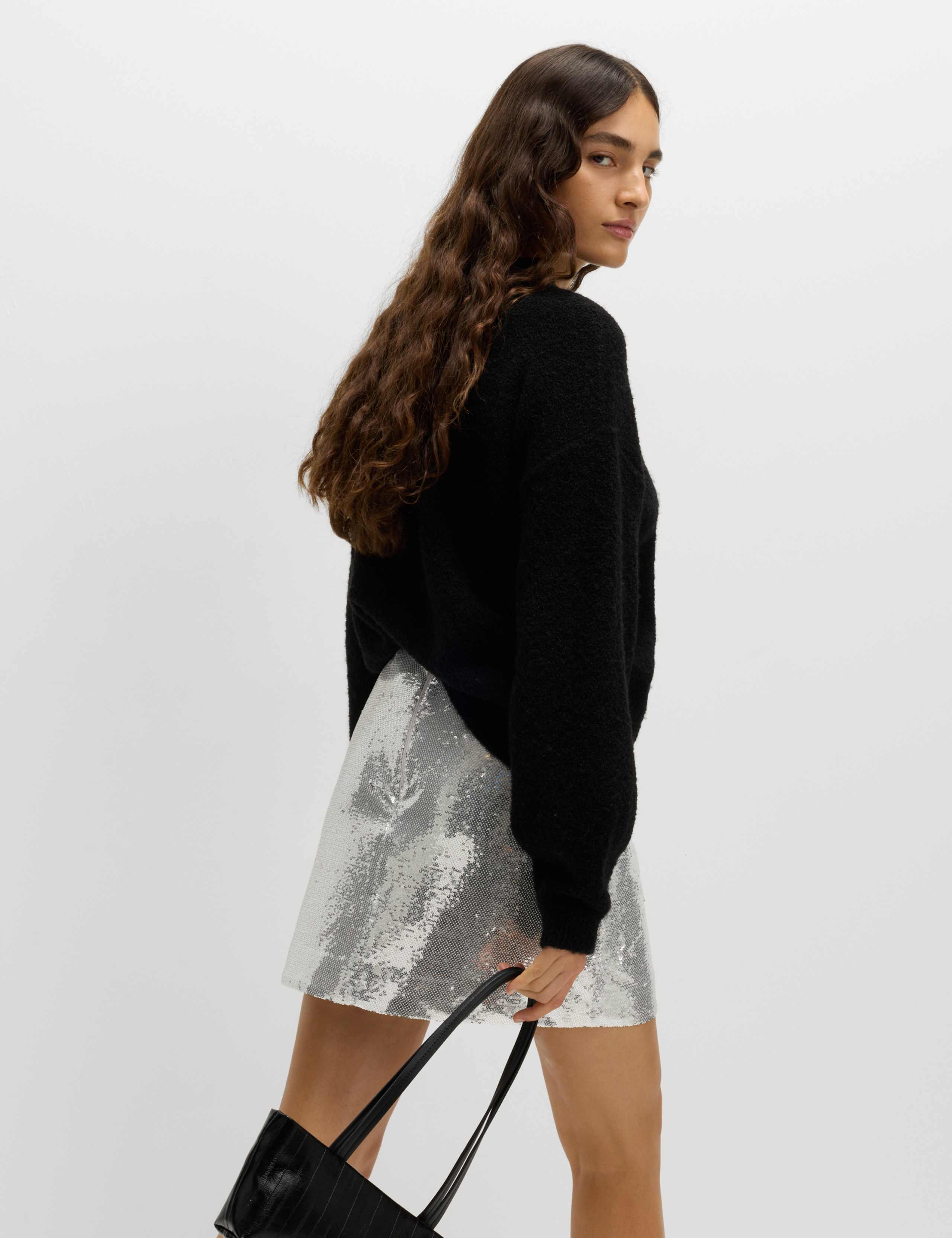 Sequin Mini A-Line Skirt 4 of 5