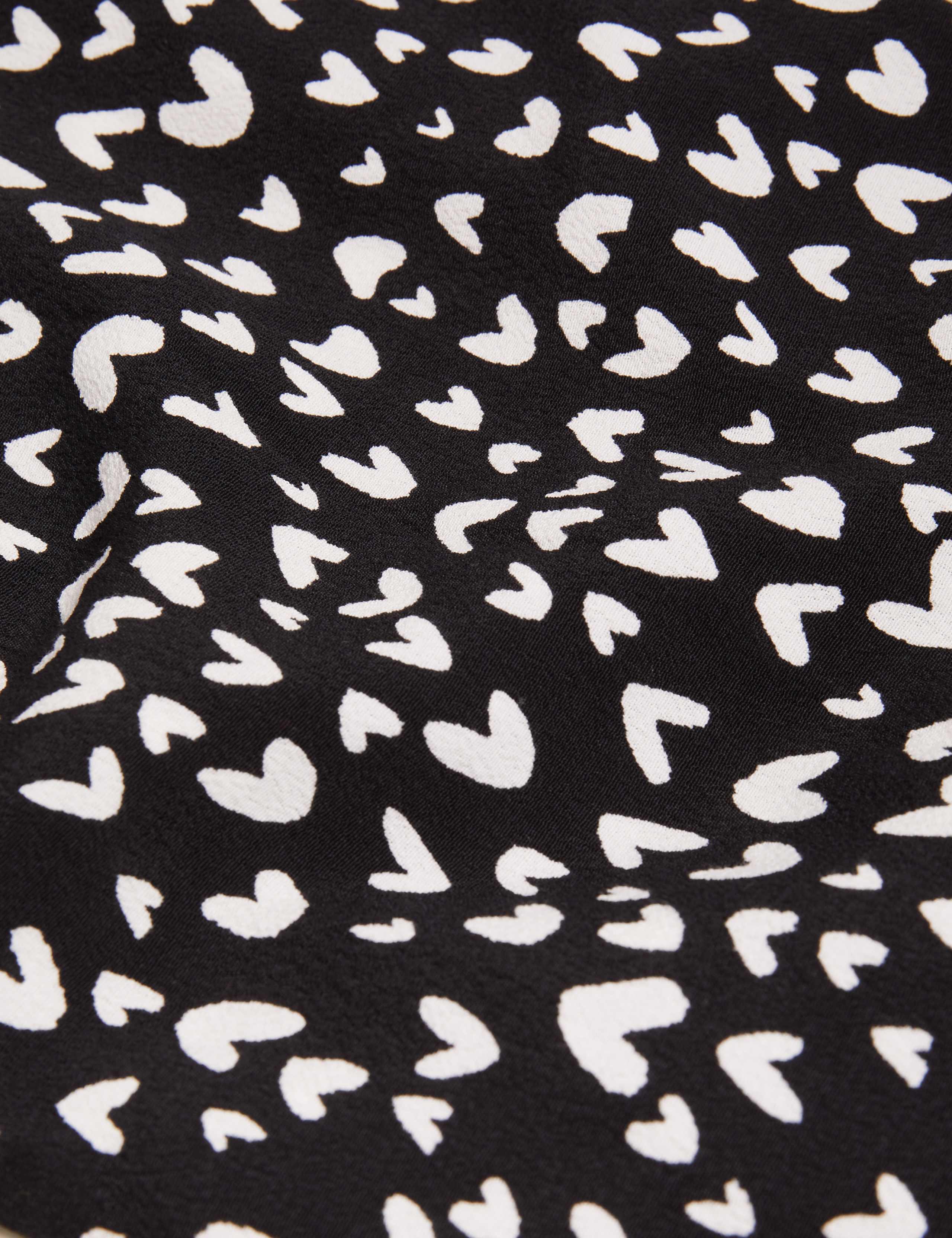 Heart Print Midaxi A-Line Skirt 7 of 7