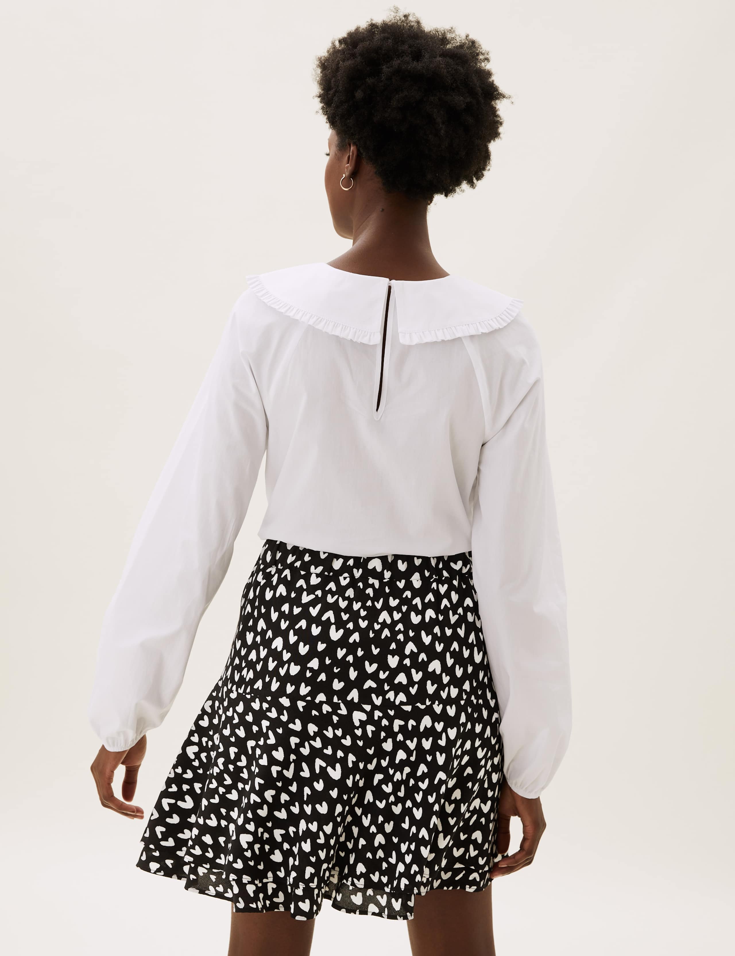 Heart Print Mini Tiered Skirt 4 of 5