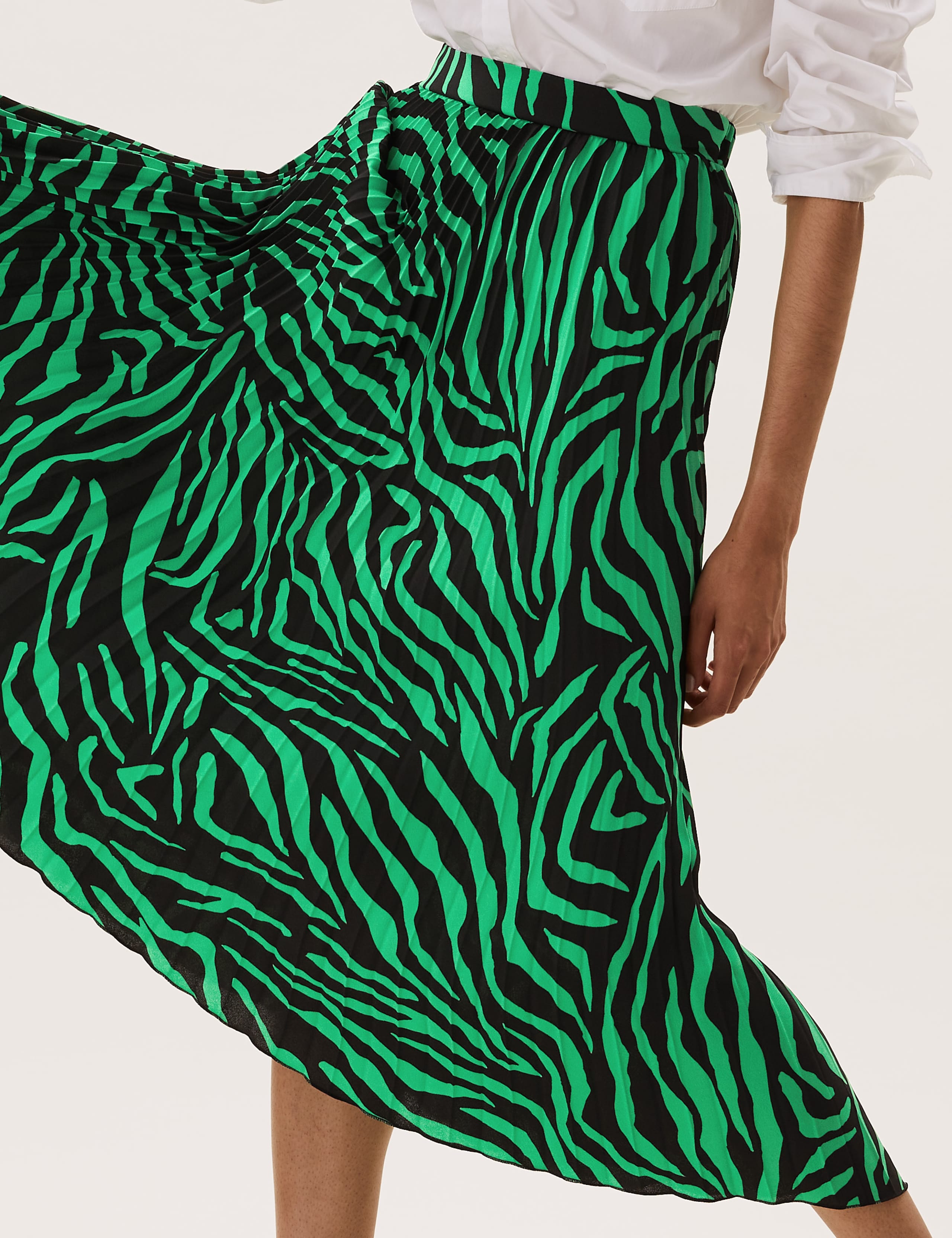 Animal Print Pleated Midaxi Skirt 6 of 6