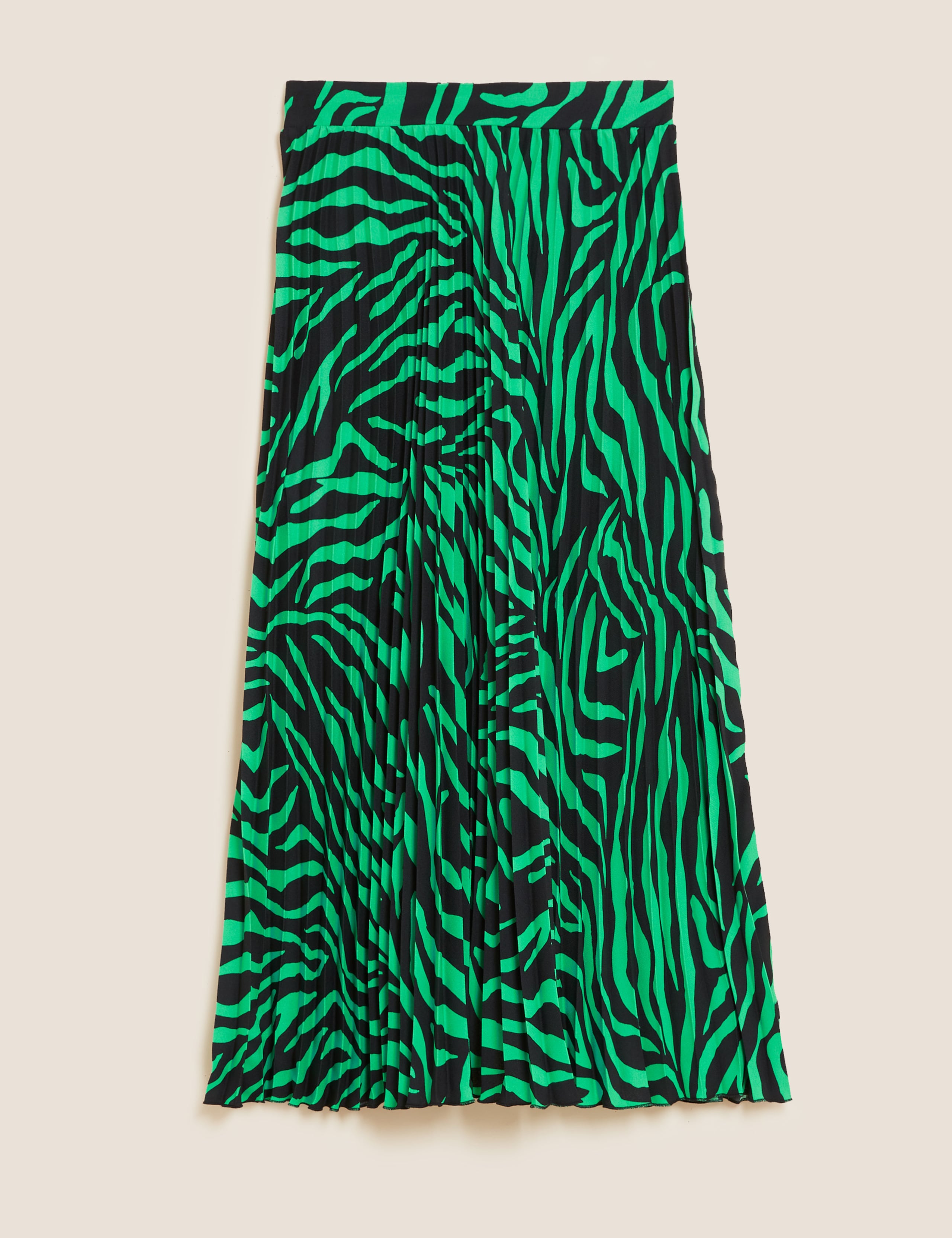 Animal Print Pleated Midaxi Skirt 2 of 6