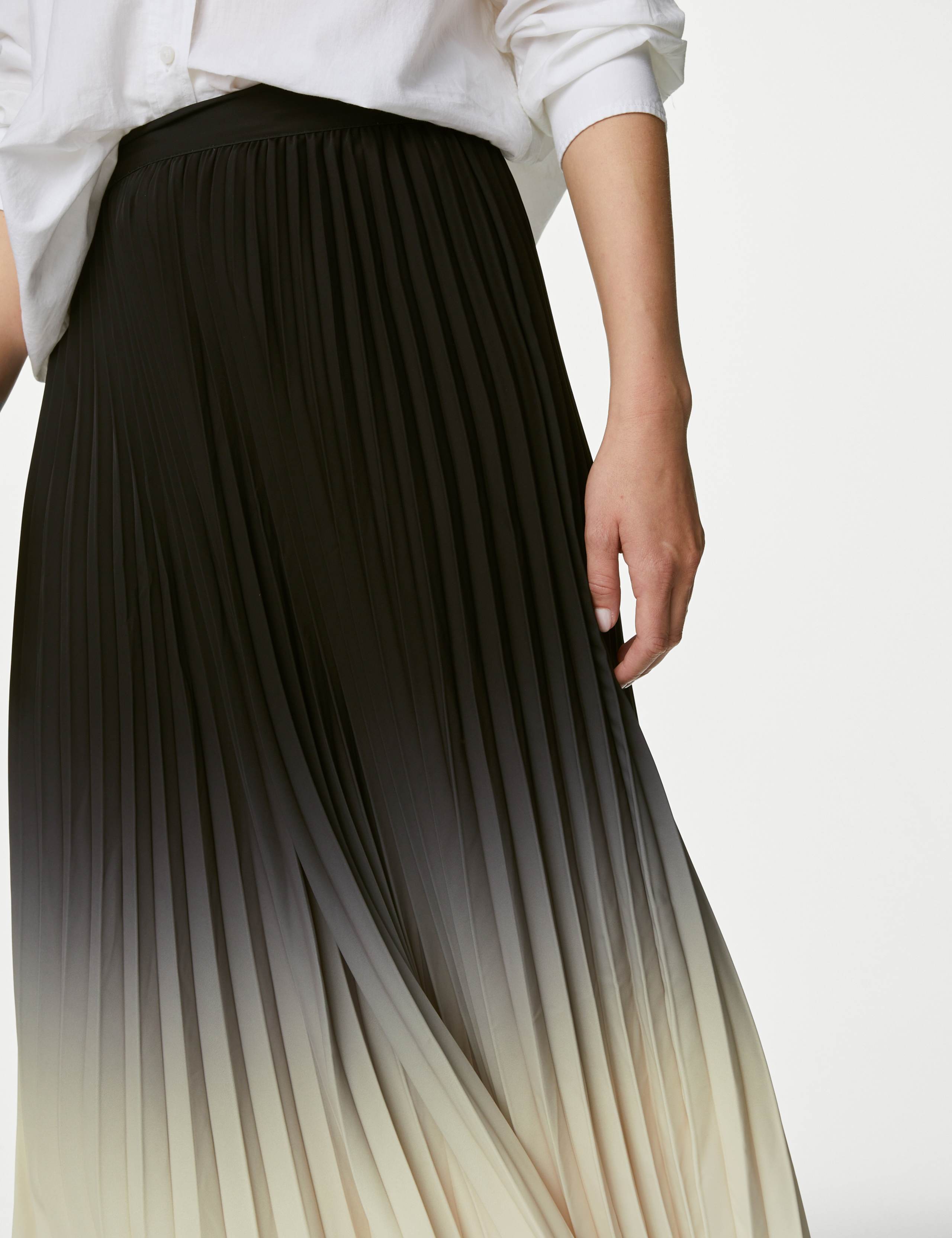Ombre Pleated Midaxi Skirt 3 of 5