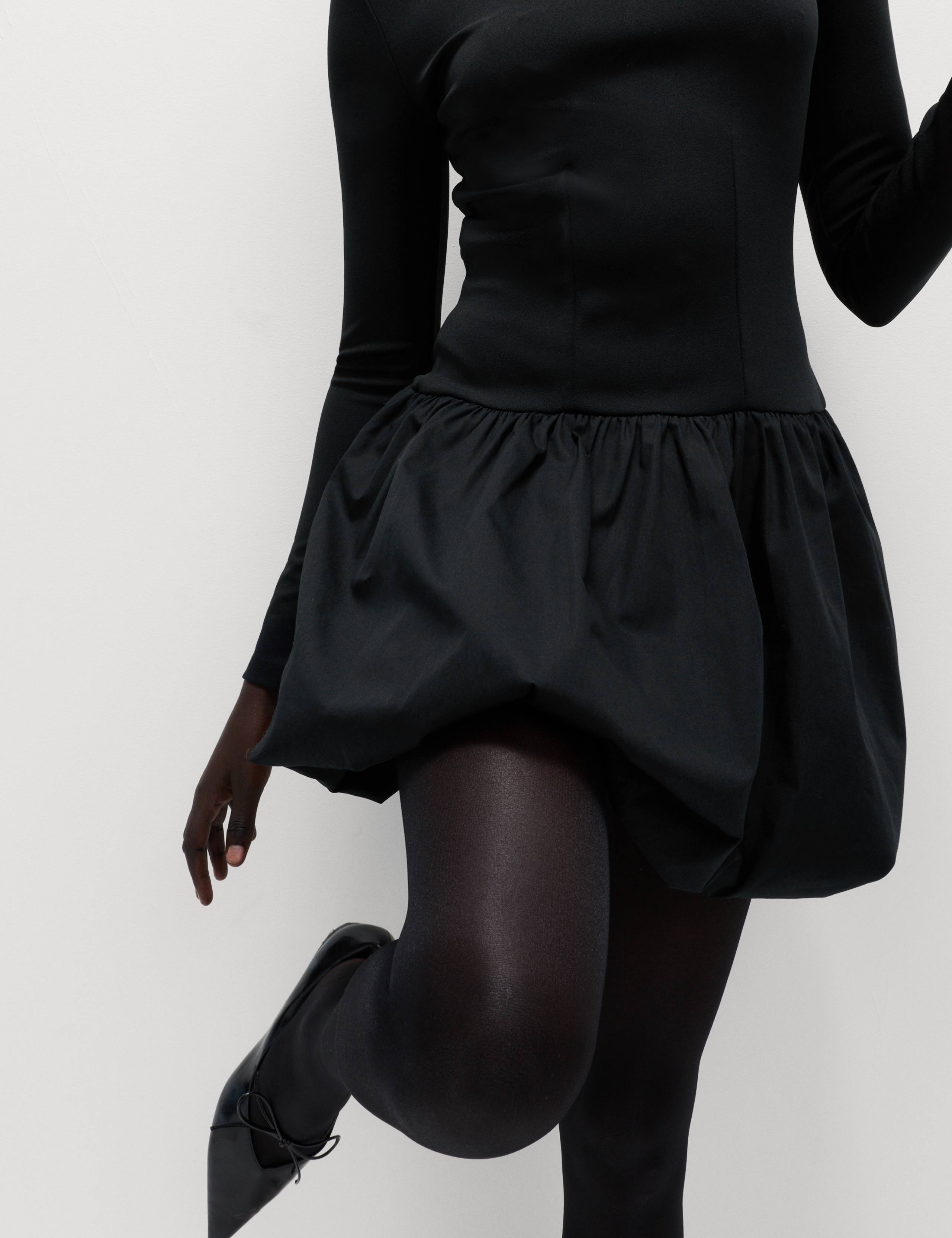 Bubble Hem Slash Neck Mini Dress 5 of 5