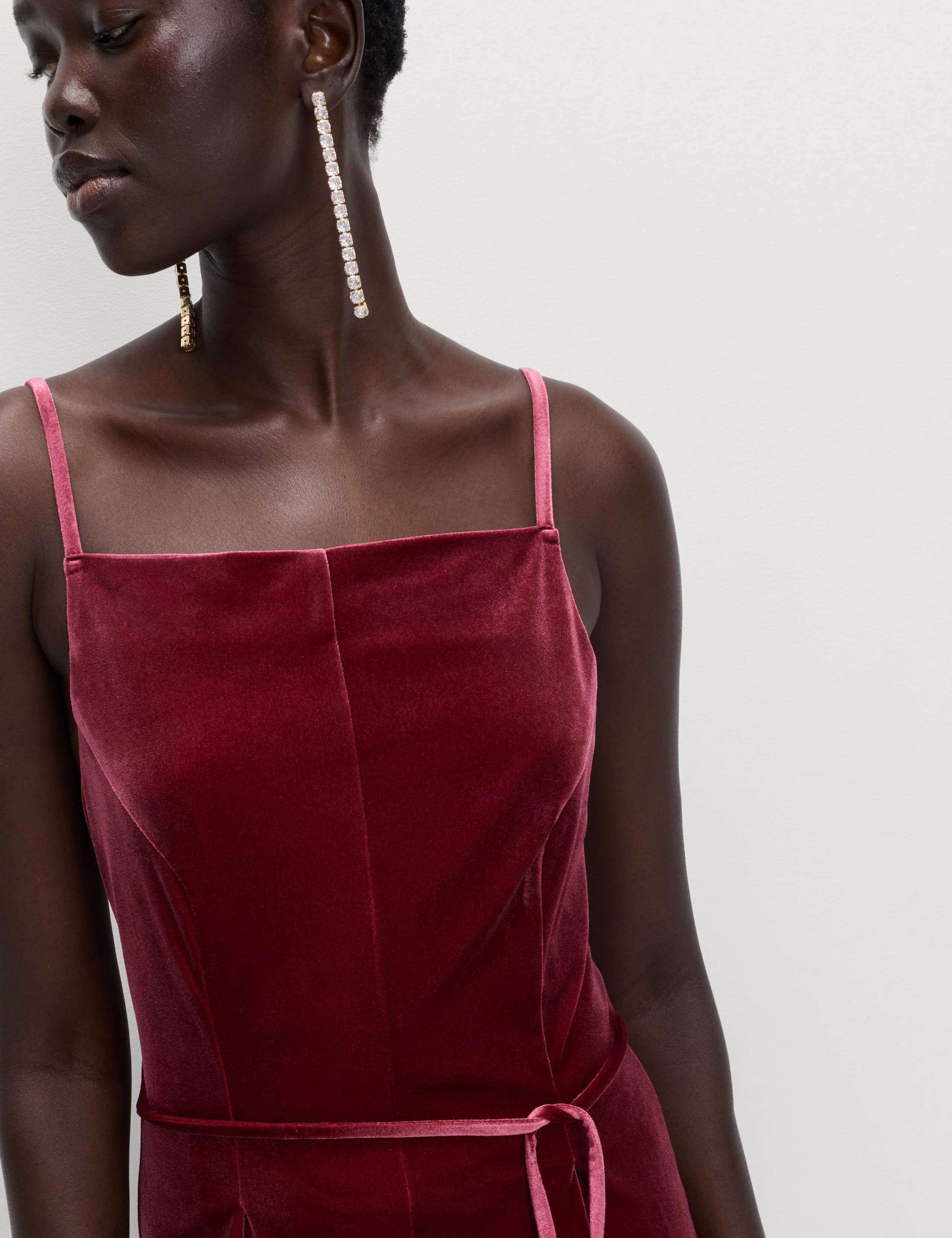 Velvet Square Neck Jumpsuit 3 of 6