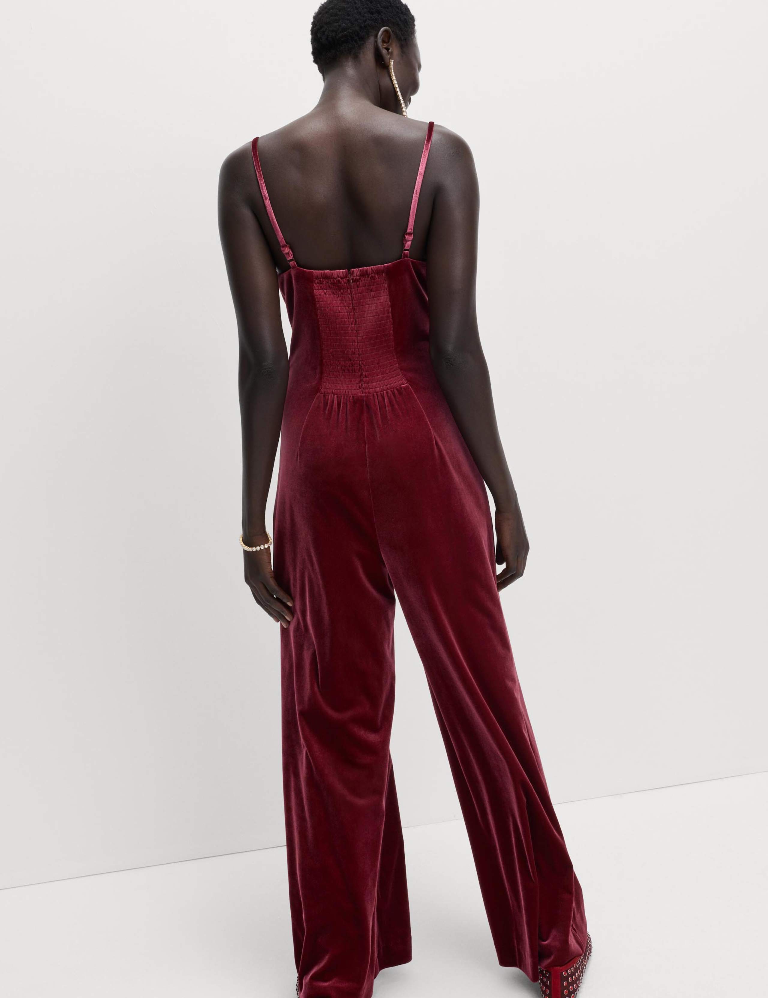 Velvet Square Neck Jumpsuit 4 of 6