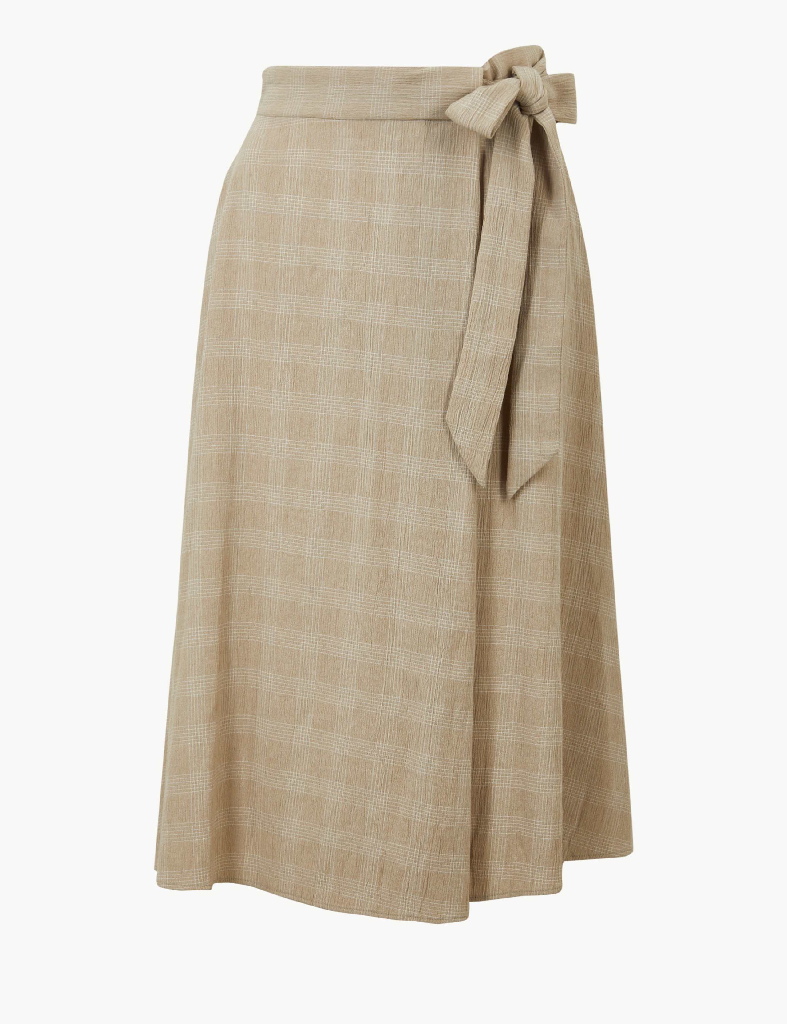 Checked Wrap Skirt 2 of 4