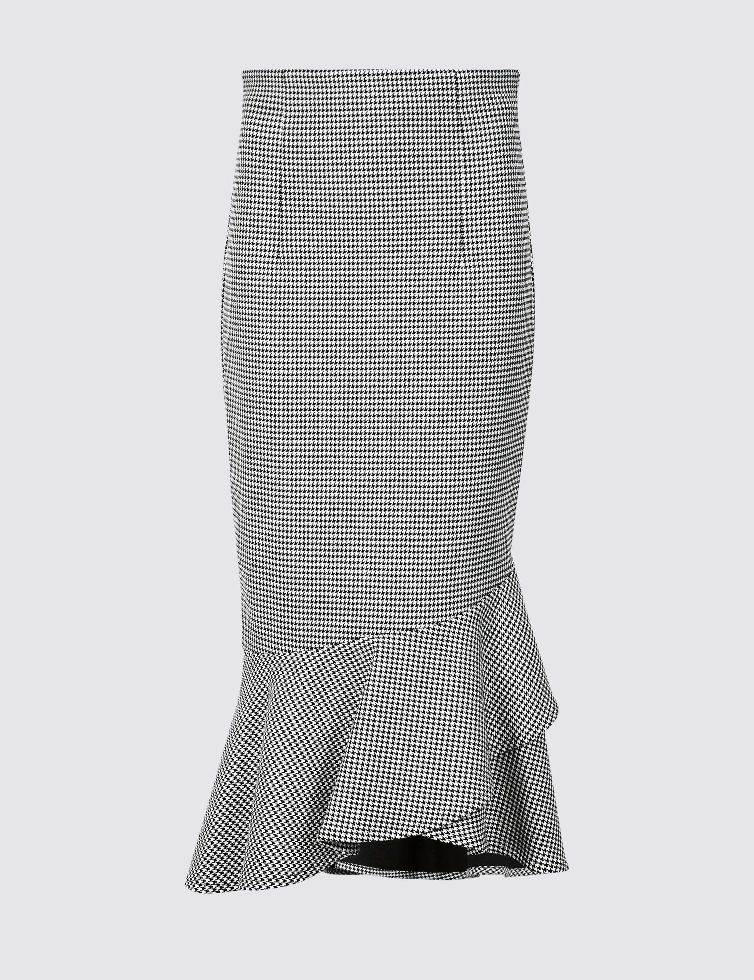 Checked Fishtail Midi Skirt 2 of 4