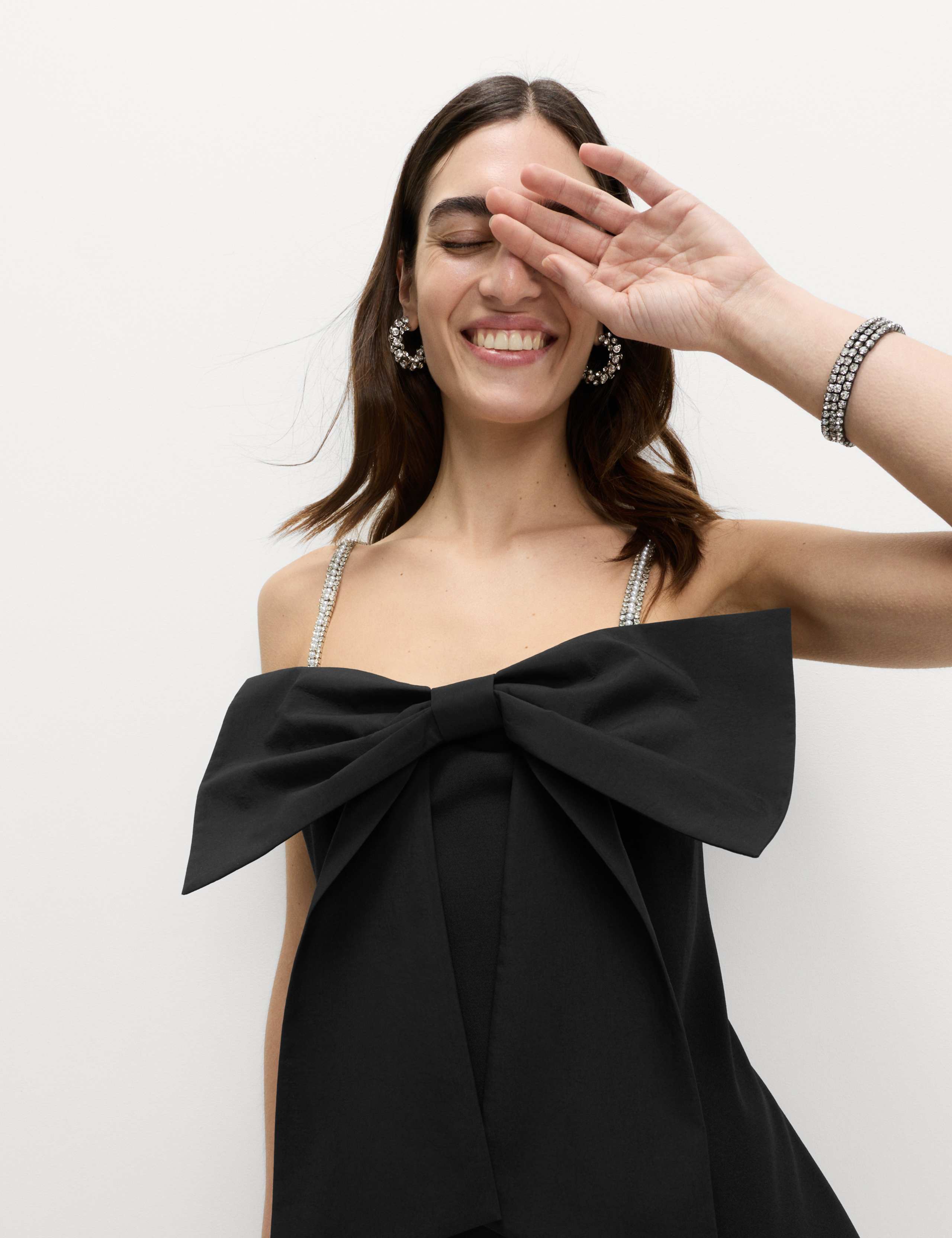 Embellished Bow Detail Mini Dress 7 of 7