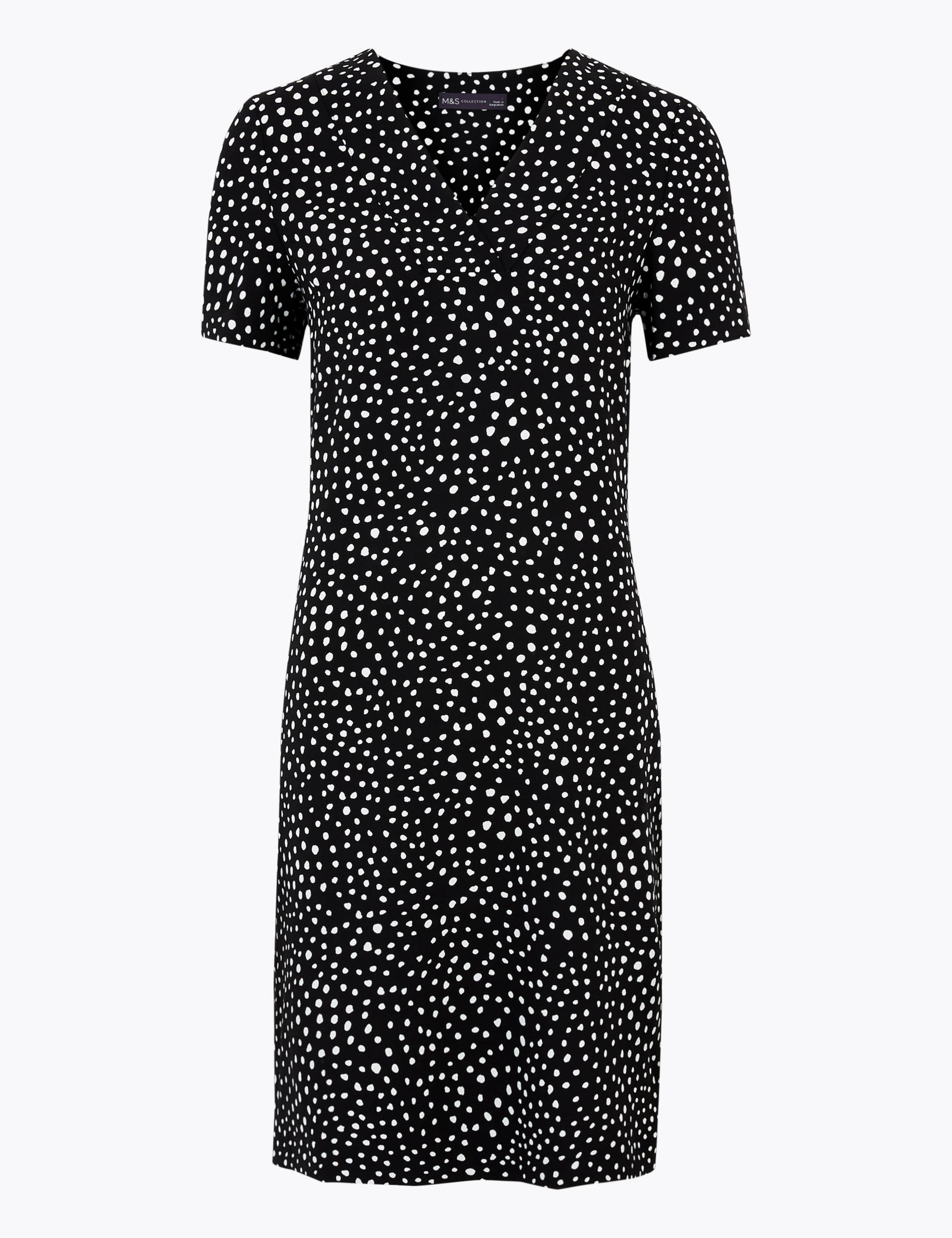 Polka Dot Short Sleeve Shift Dress 1 of 1