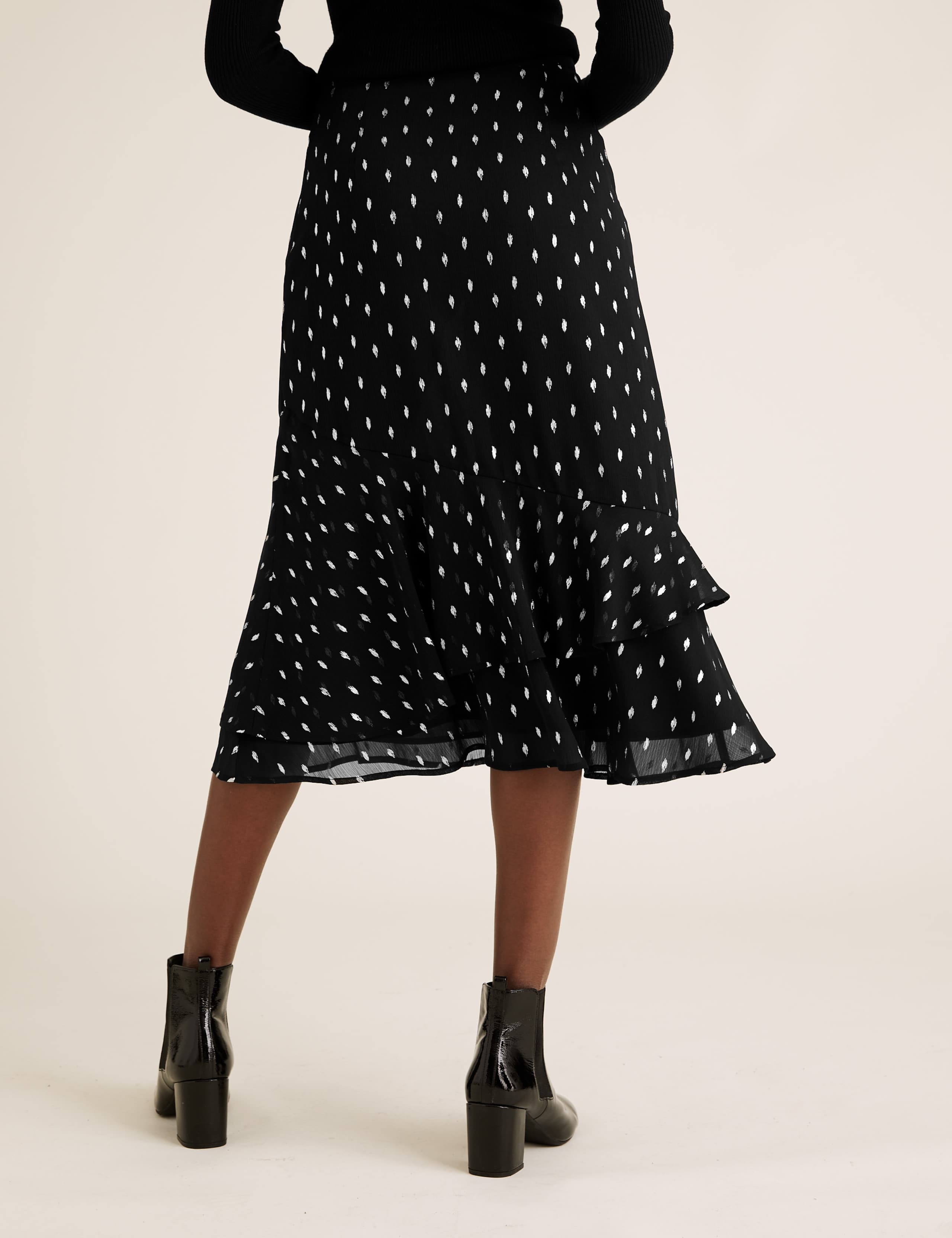 Foil Midi Tiered Skirt 5 of 5