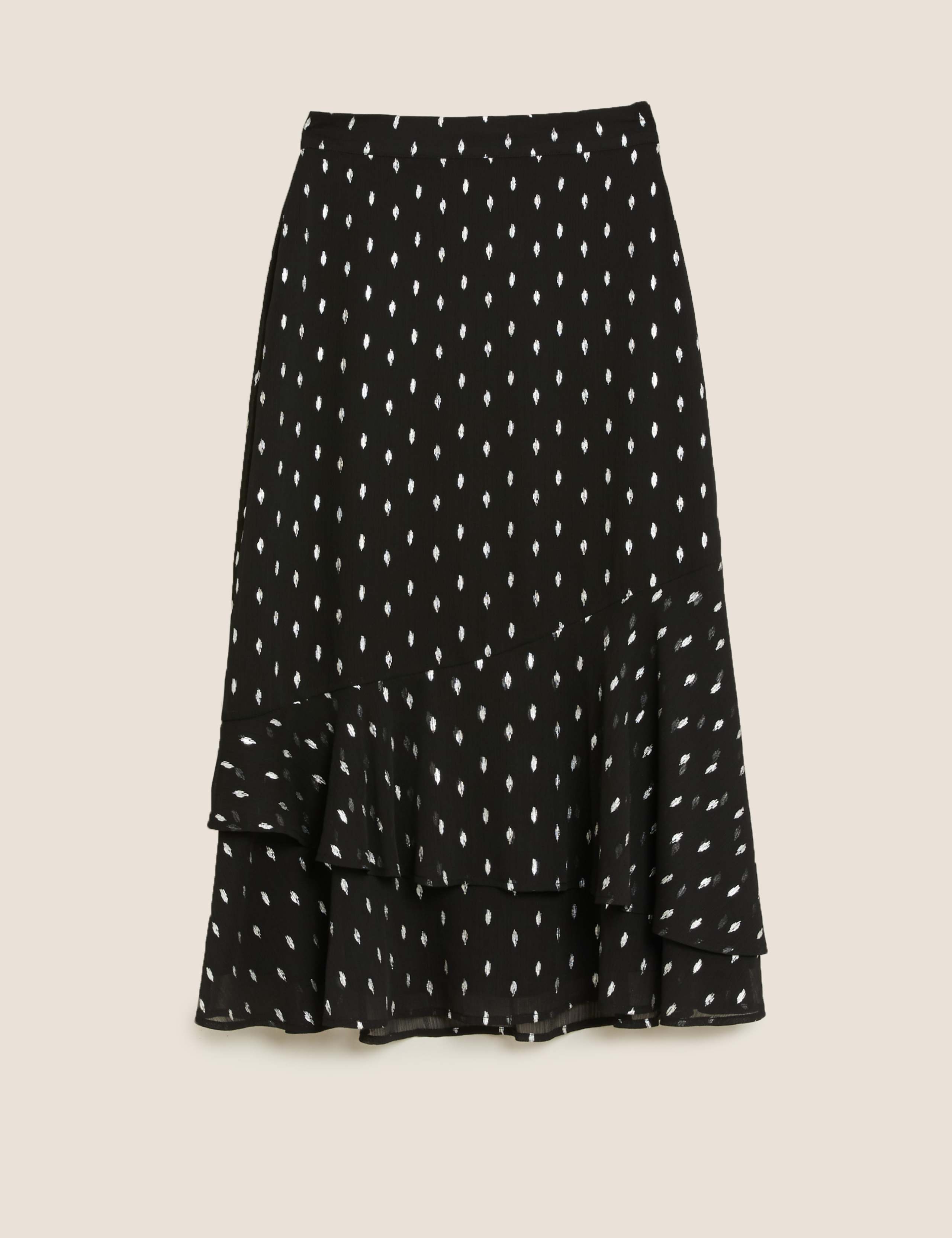 Foil Midi Tiered Skirt 2 of 5