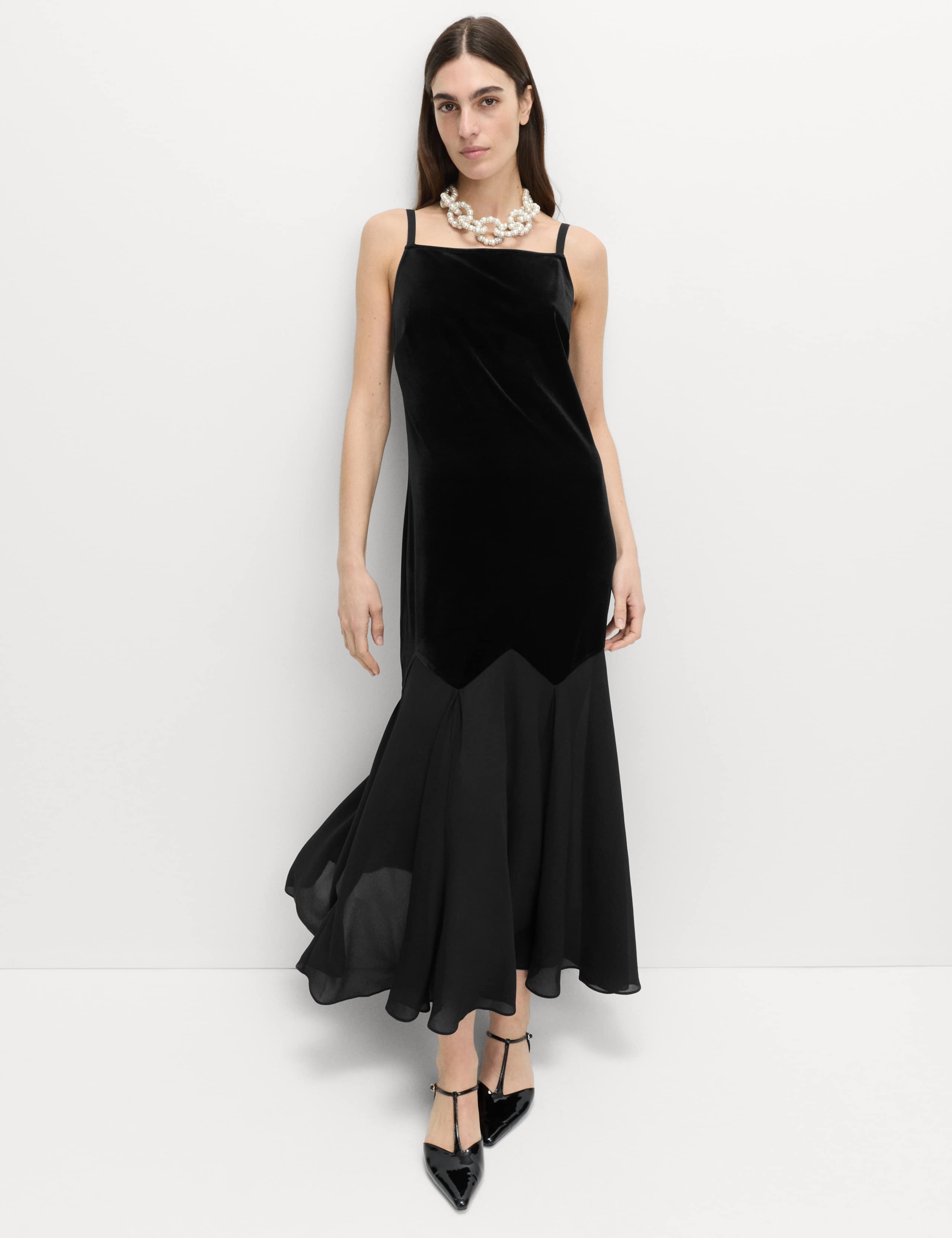 Sheer Square Neck Midaxi Slip Dress 1 of 7