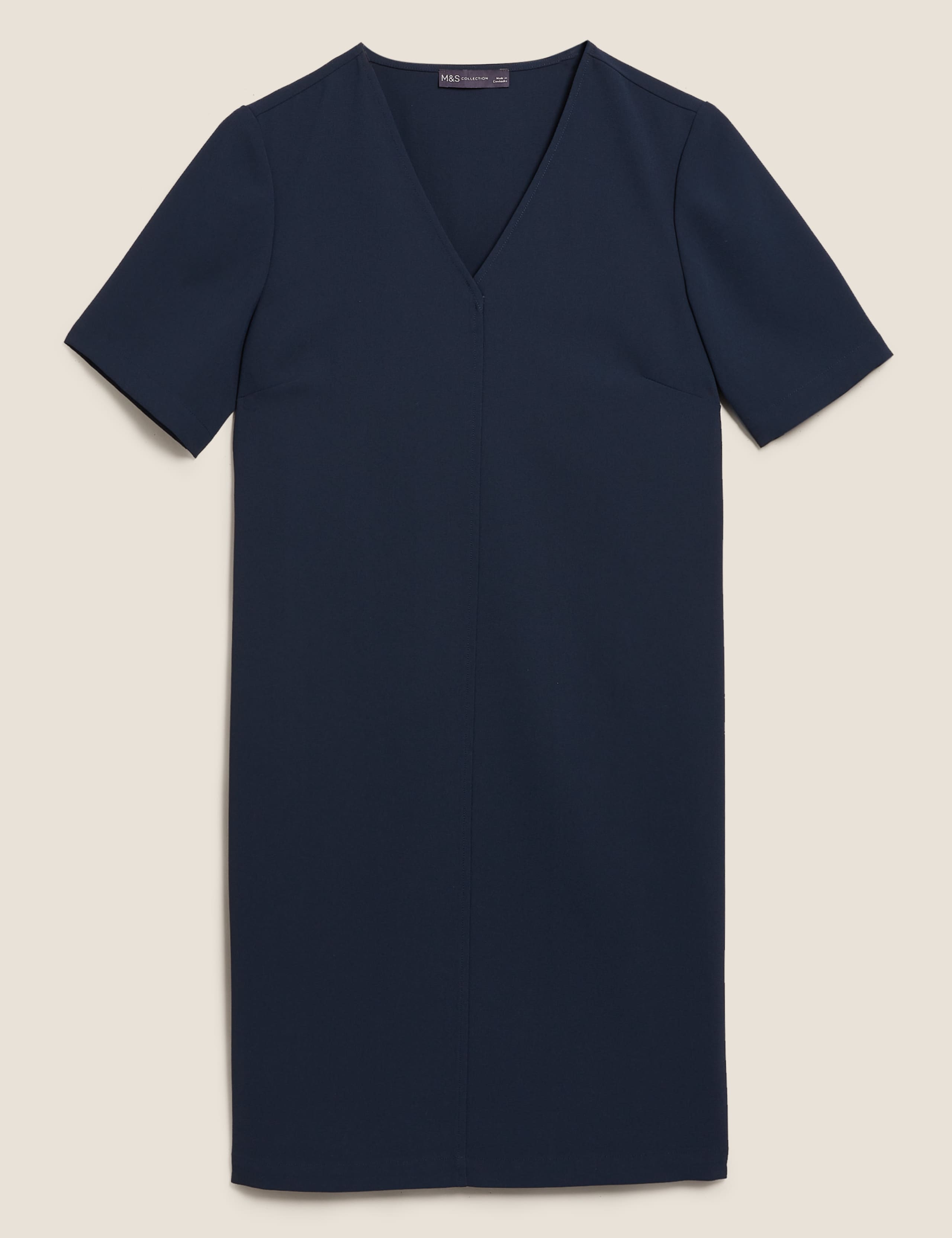 V-Neck Knee Length Shift Dress 1 of 1