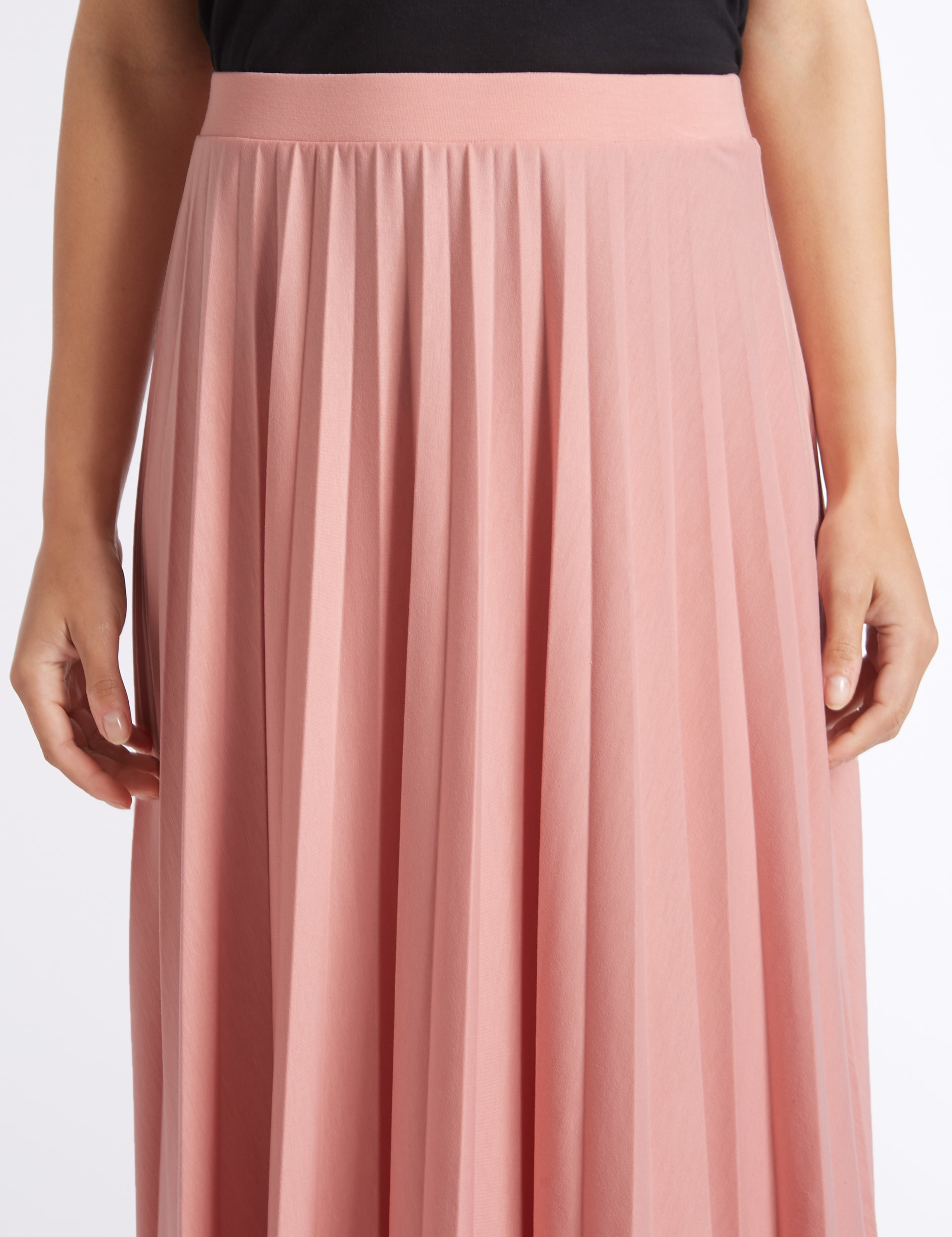 Jersey Pleated Midi Skirt 4 of 4