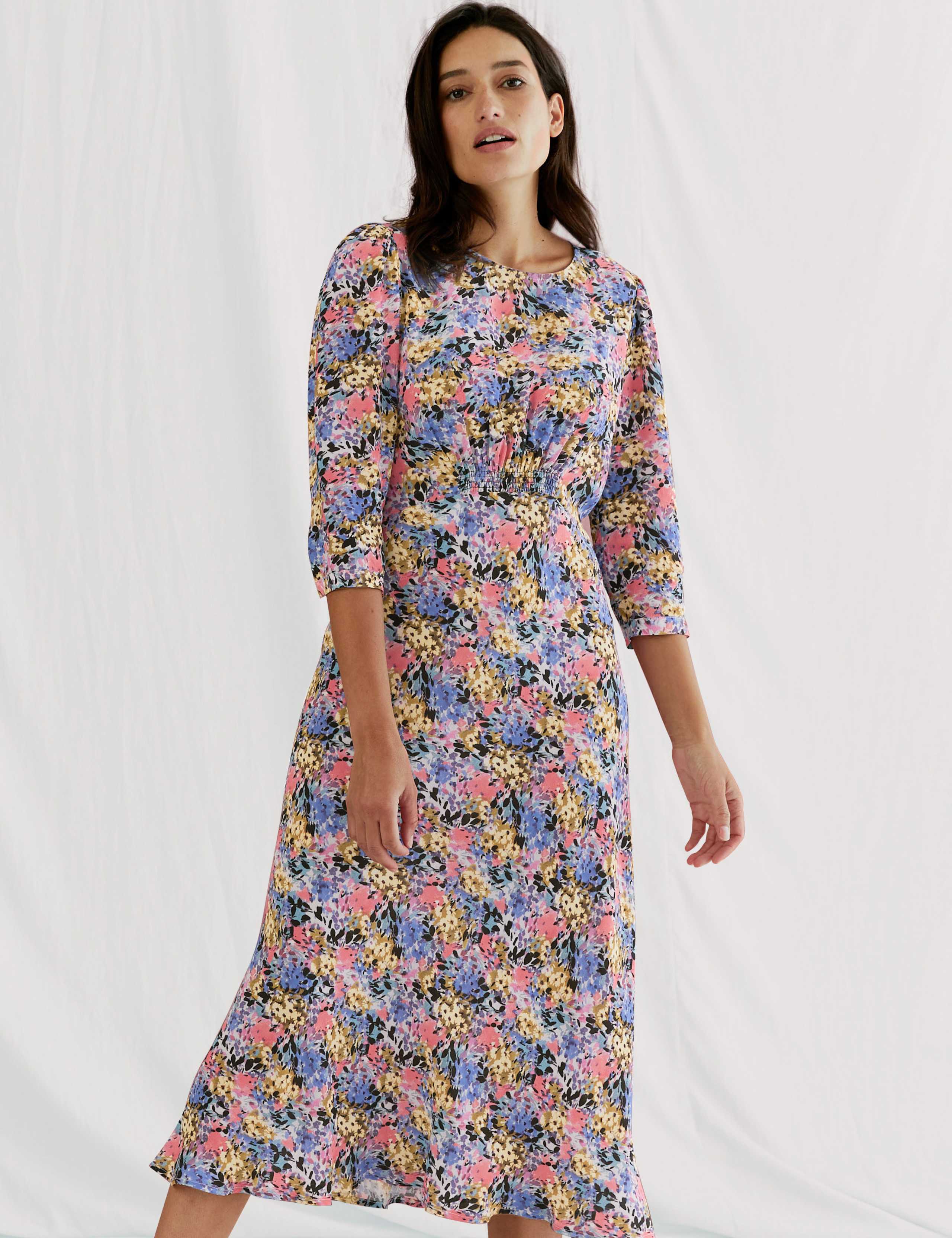 Floral Empire Line Midi Tea Dress 3 of 6
