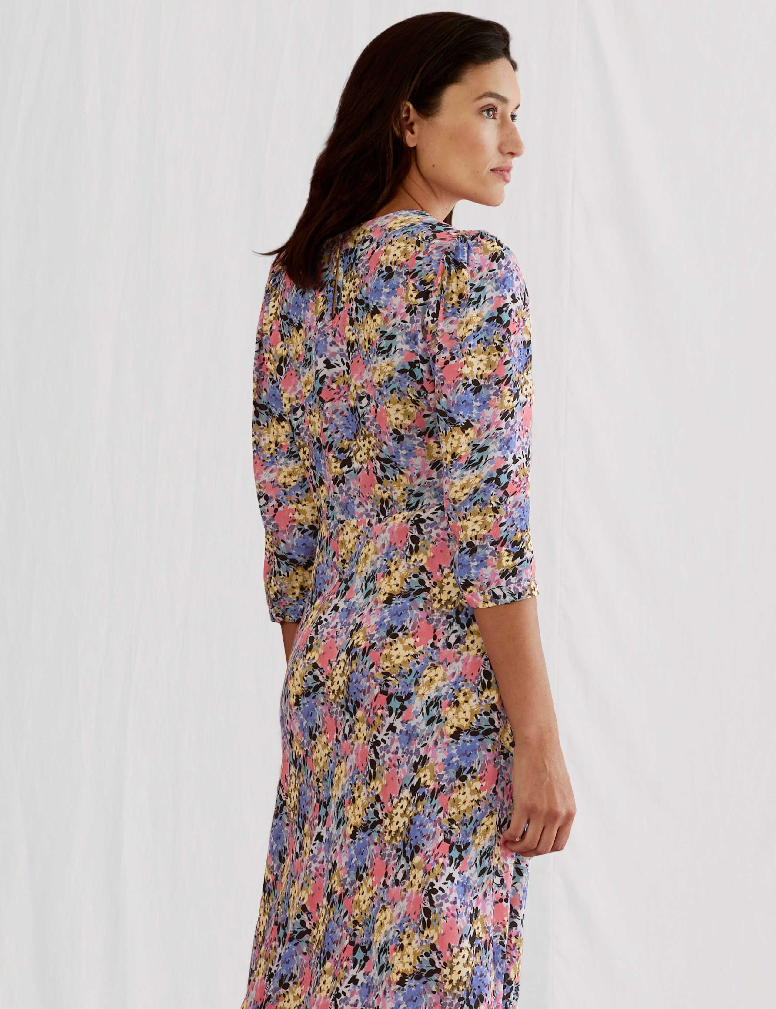 Floral Empire Line Midi Tea Dress 5 of 6