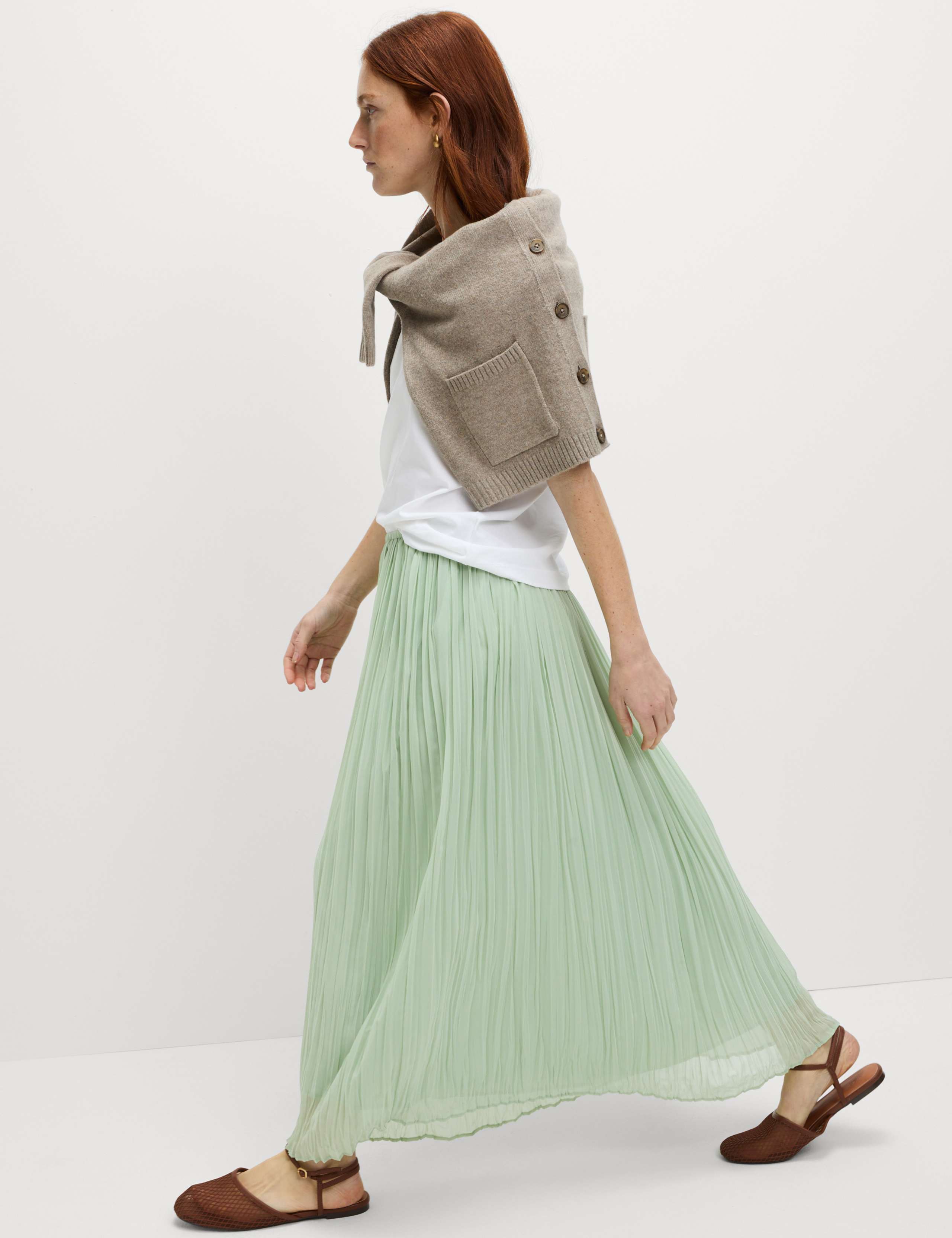 Crinkle Midaxi Column Skirt 1 of 5