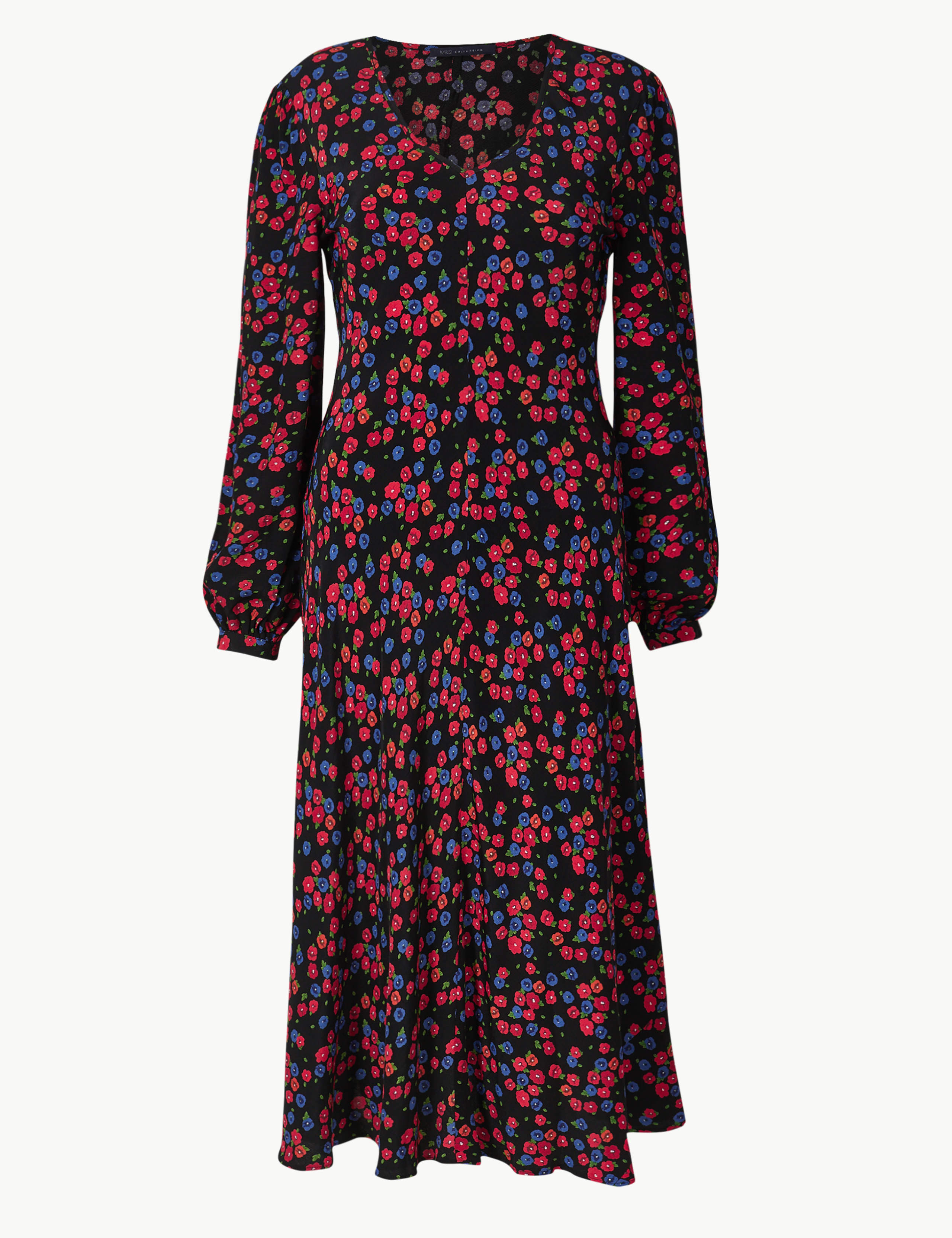 Floral Print Fit & Flare Midi Dress 2 of 4