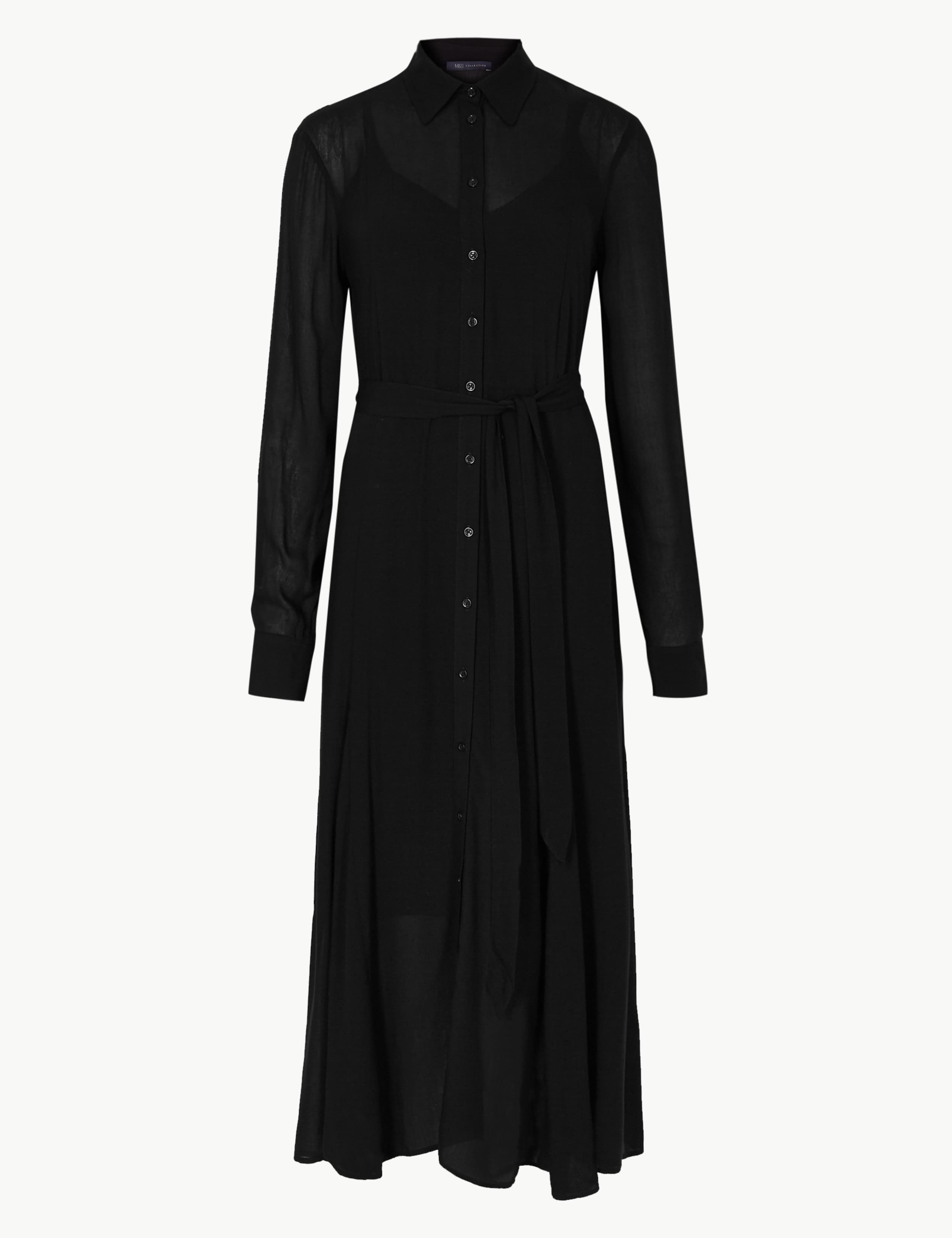 Long Sleeve Shirt Midi Dress 2 of 4