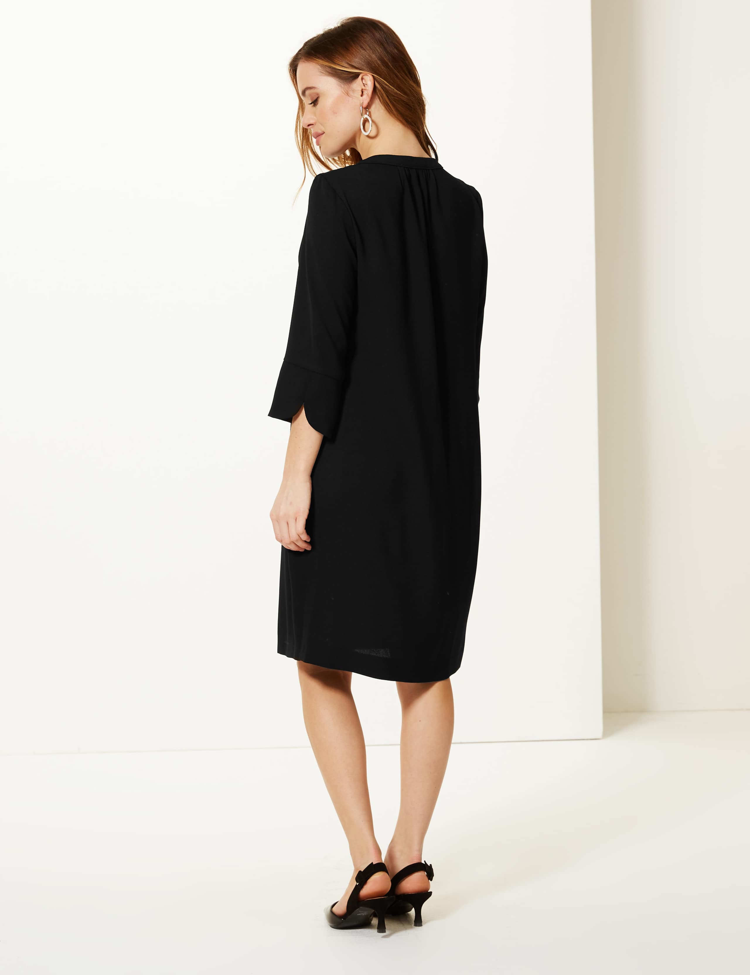 PETITE 3/4 Sleeve Shift Dress 4 of 4