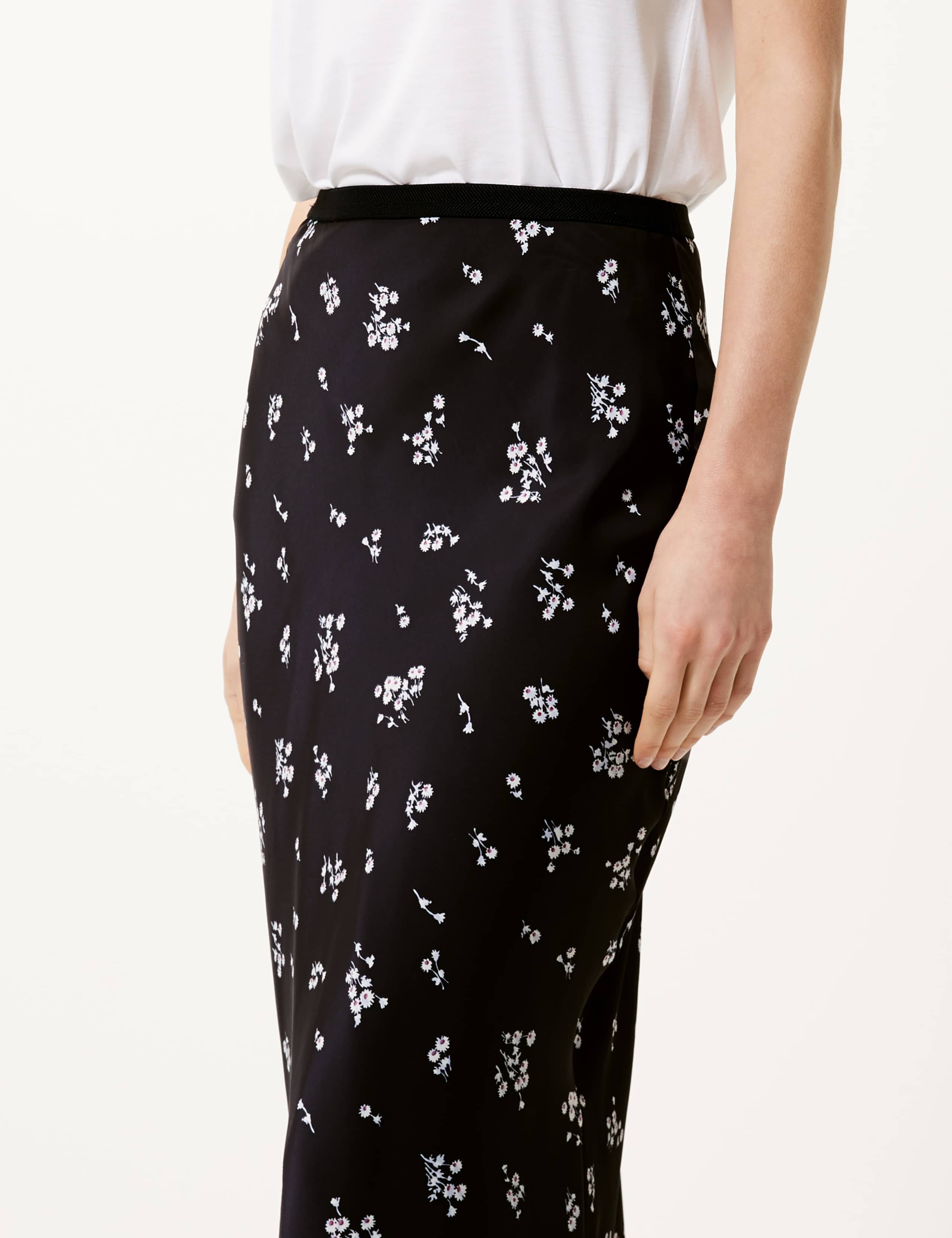 Floral Print Slip Midi Skirt 4 of 4