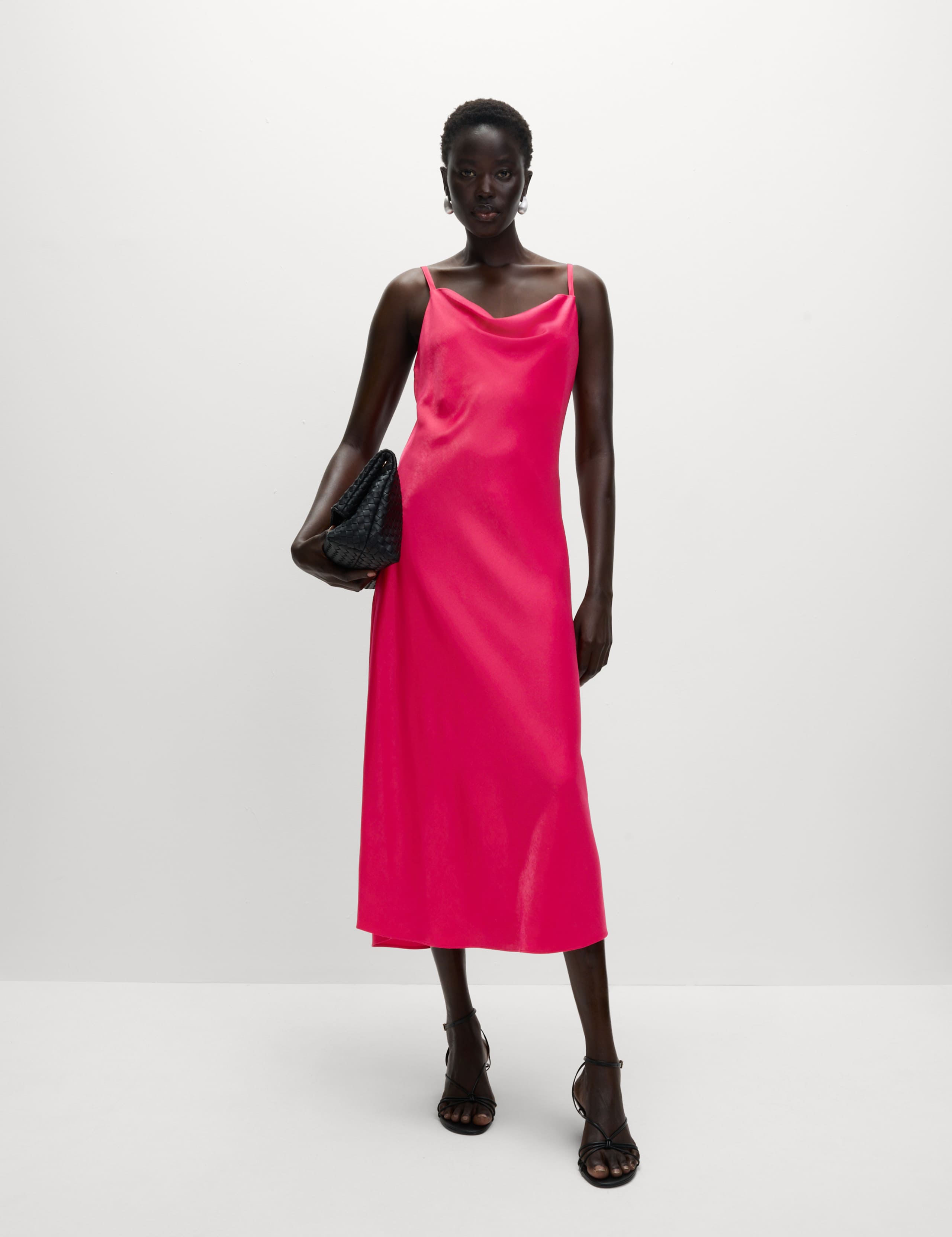 Satin Cowl Neck Midaxi Slip Dress 3 of 6