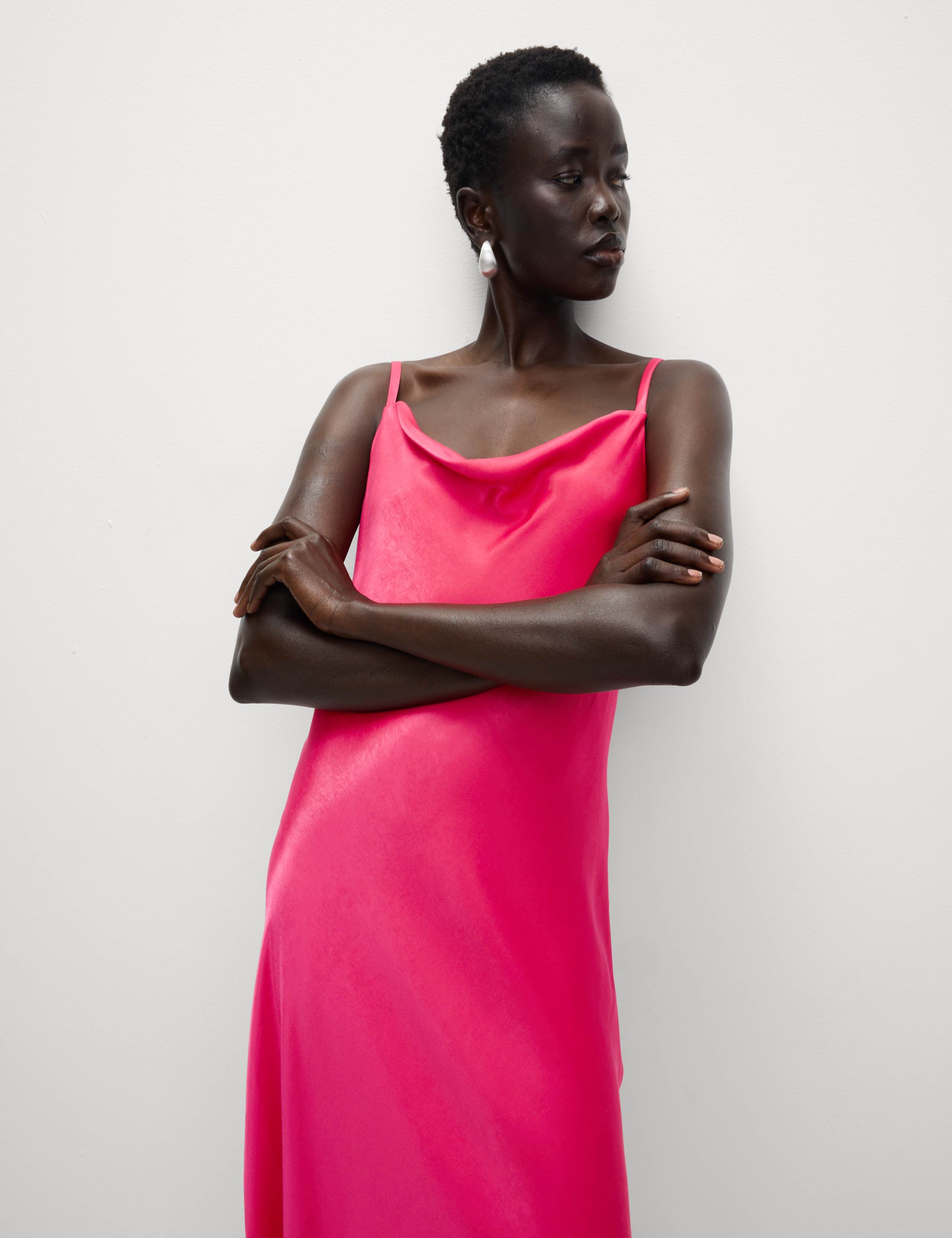 Satin Cowl Neck Midaxi Slip Dress 5 of 6