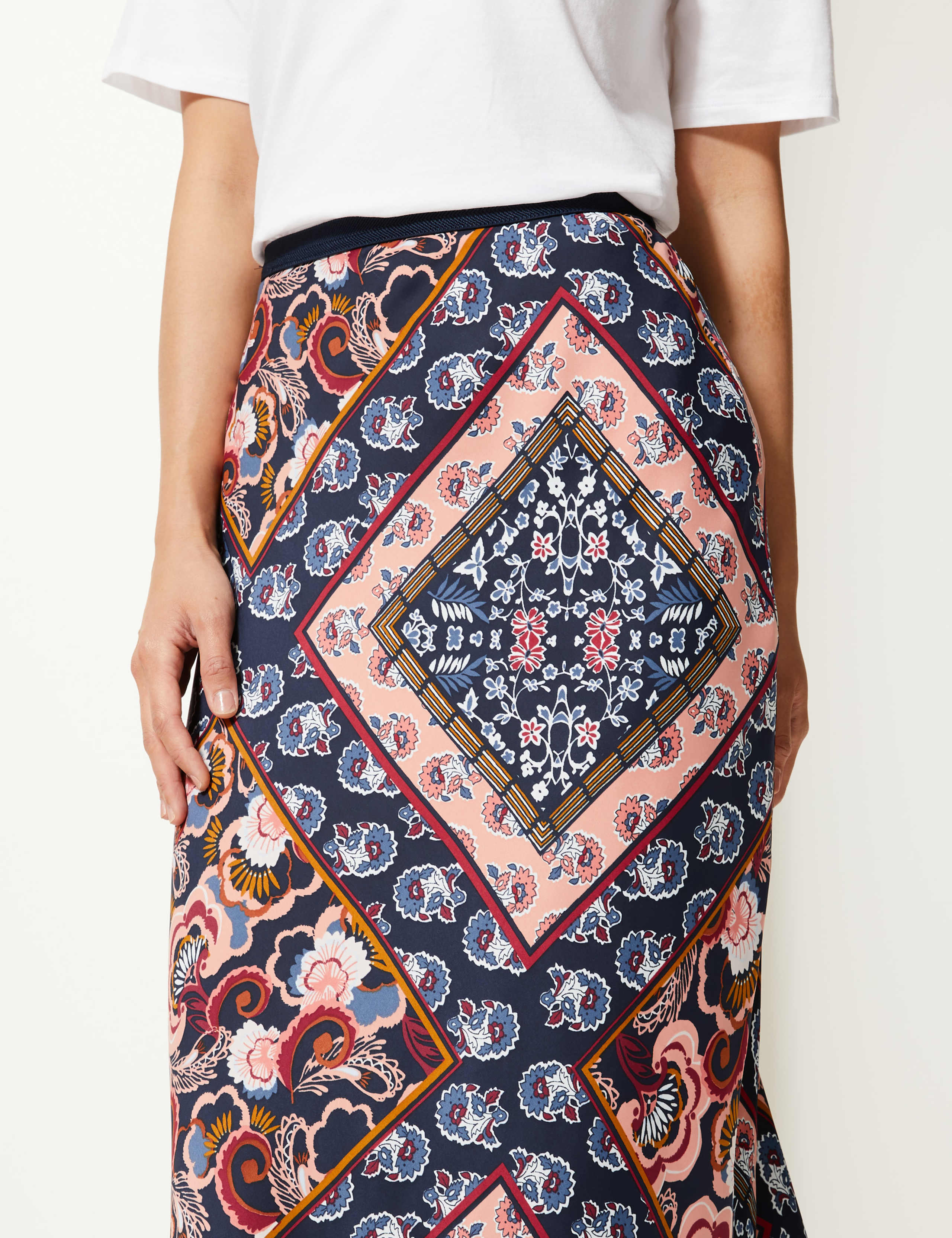 Paisley Scarf Print Slip Skirt 4 of 4