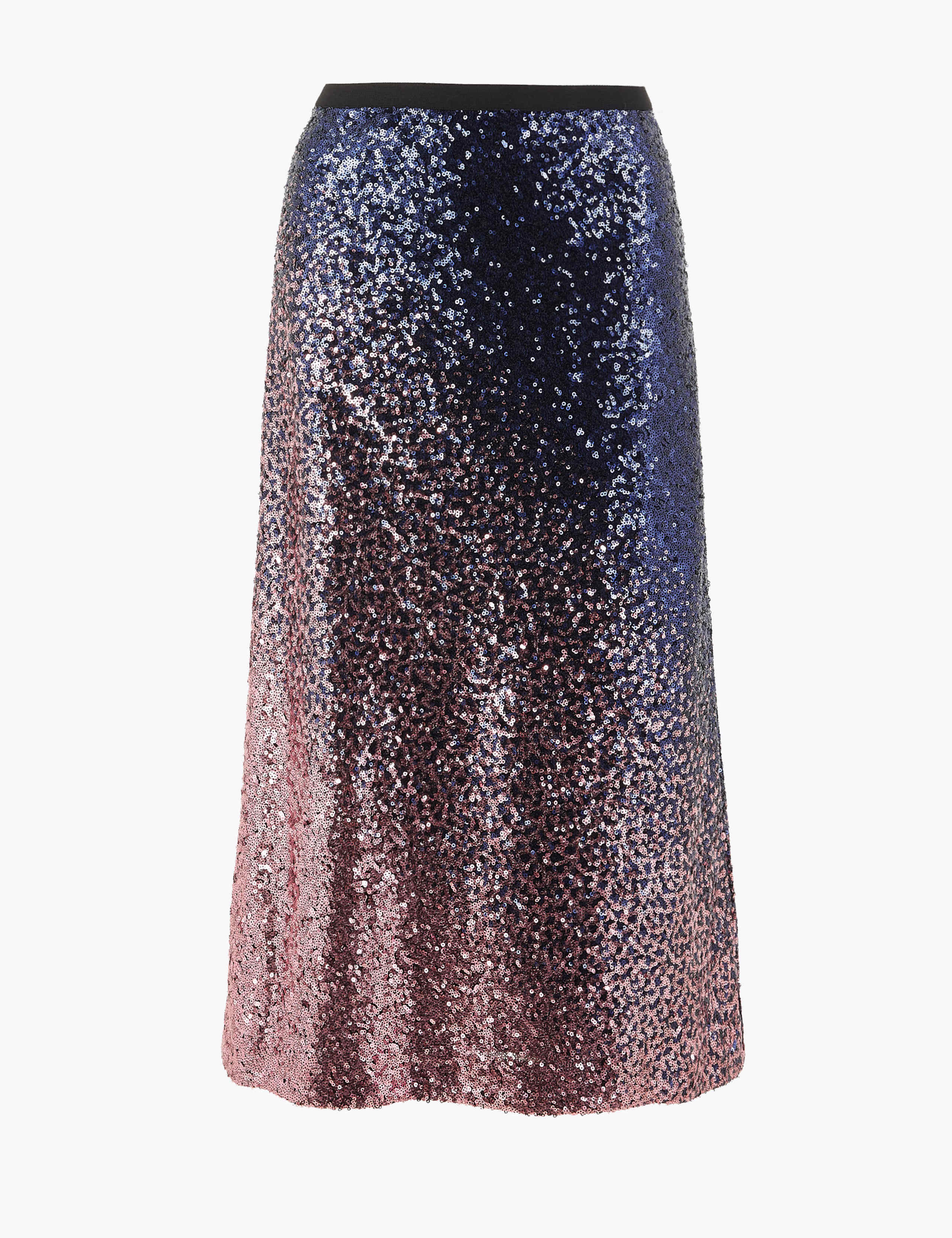 Ombre Sequin Slip Midi Skirt 2 of 4
