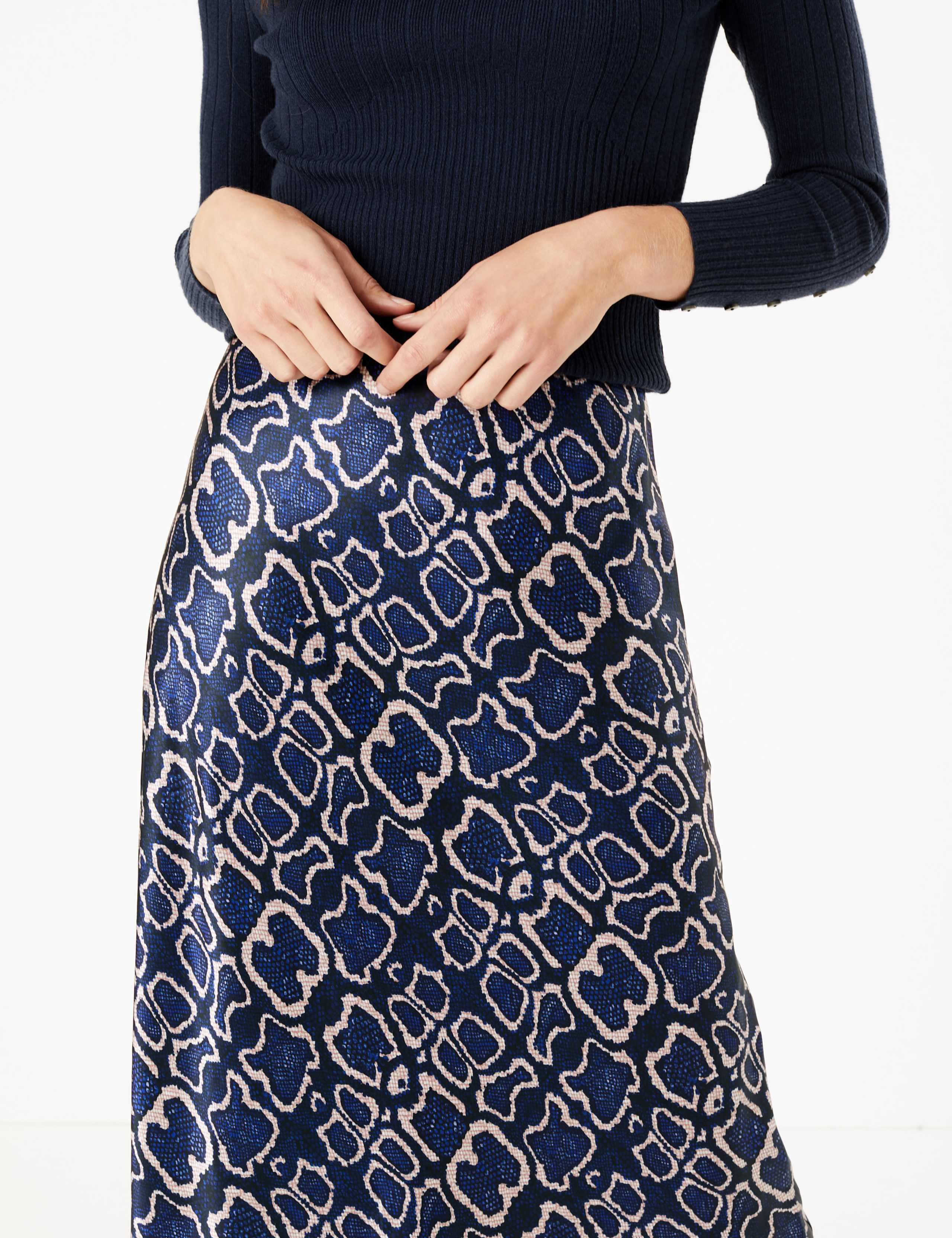 Animal Print Slip Midi Skirt 4 of 5