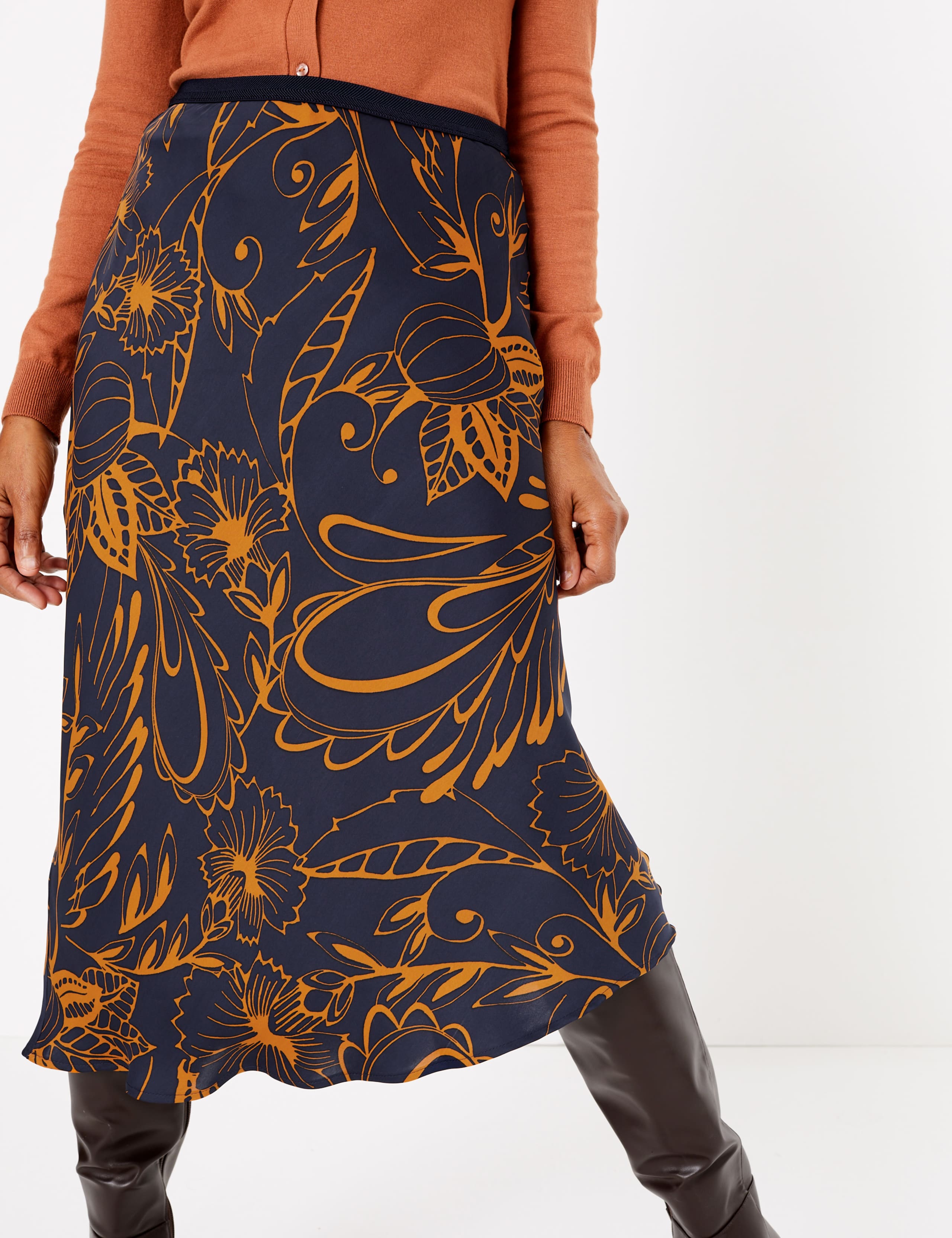 Printed Slip Midi Skirt 4 of 6