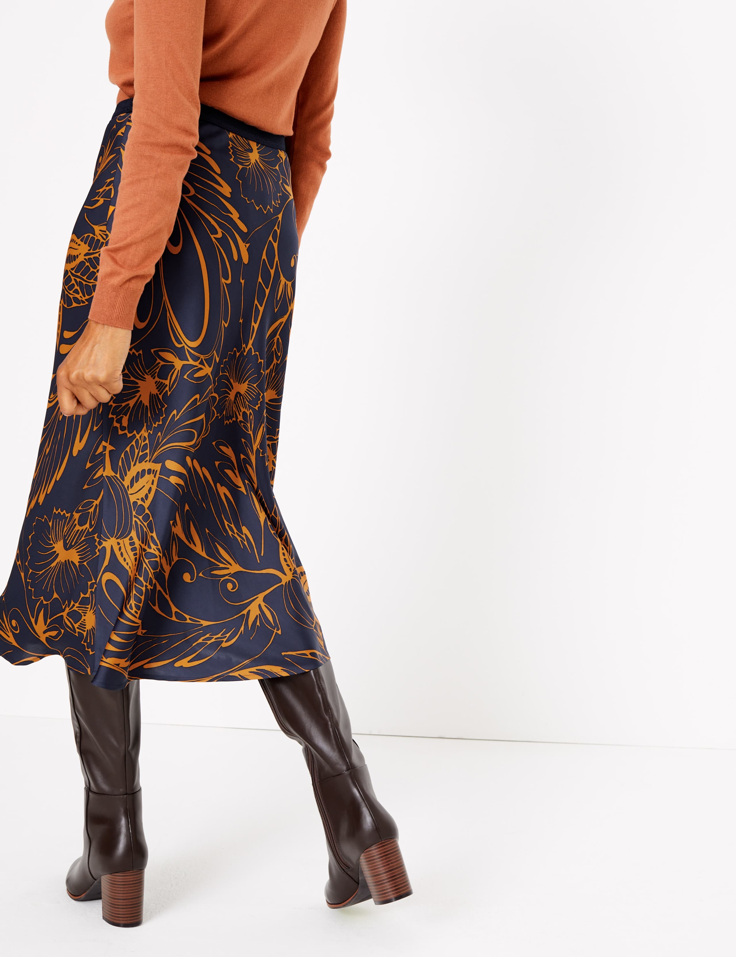 Printed Slip Midi Skirt 5 of 6