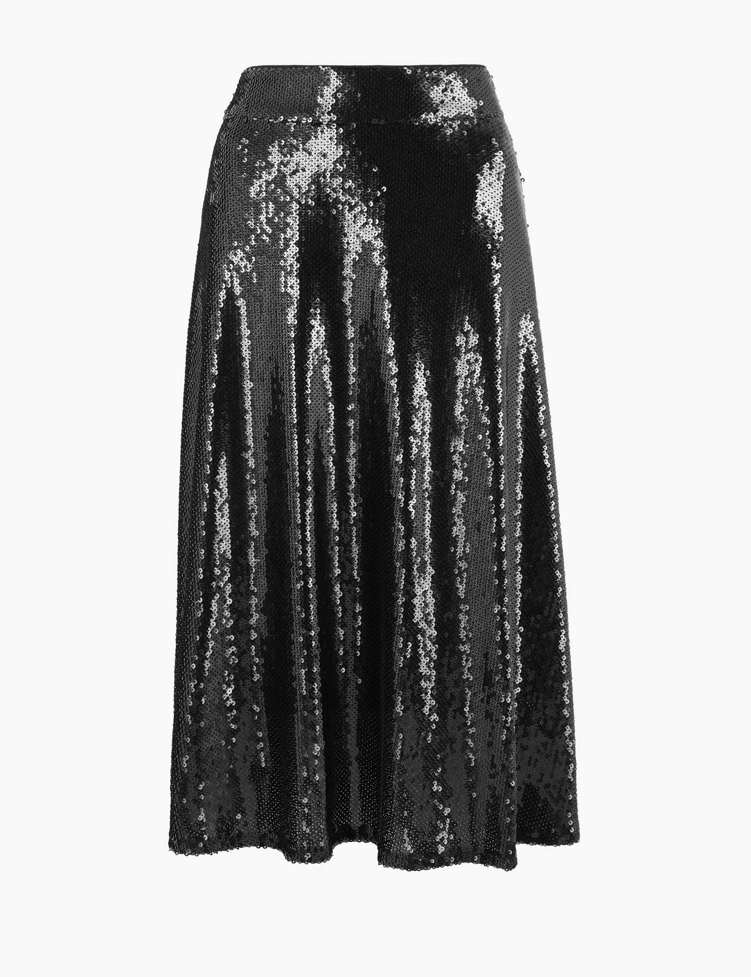 Sequin Slip Midi Skirt 2 of 4
