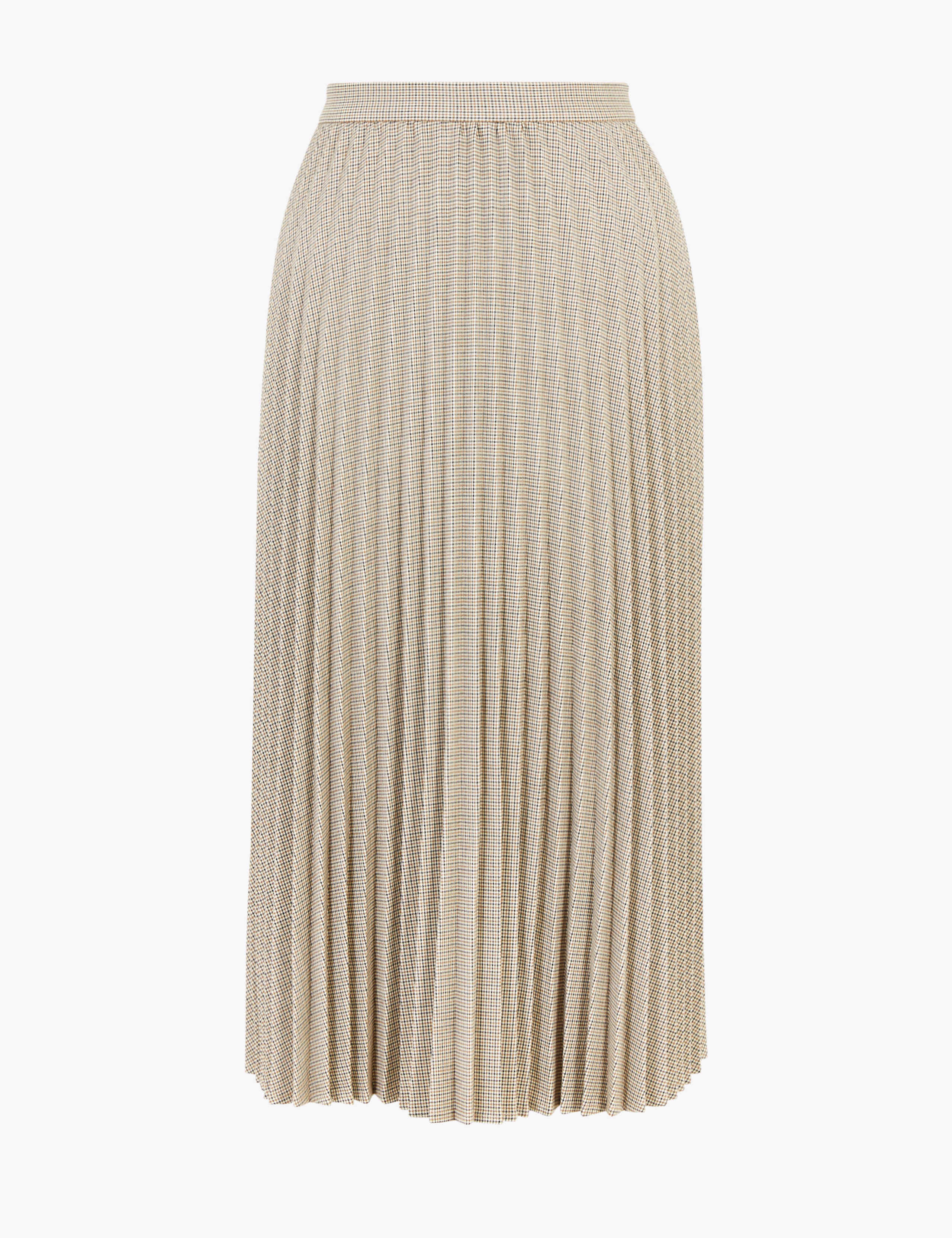 Checked Pleated Midi Skirt 2 of 4