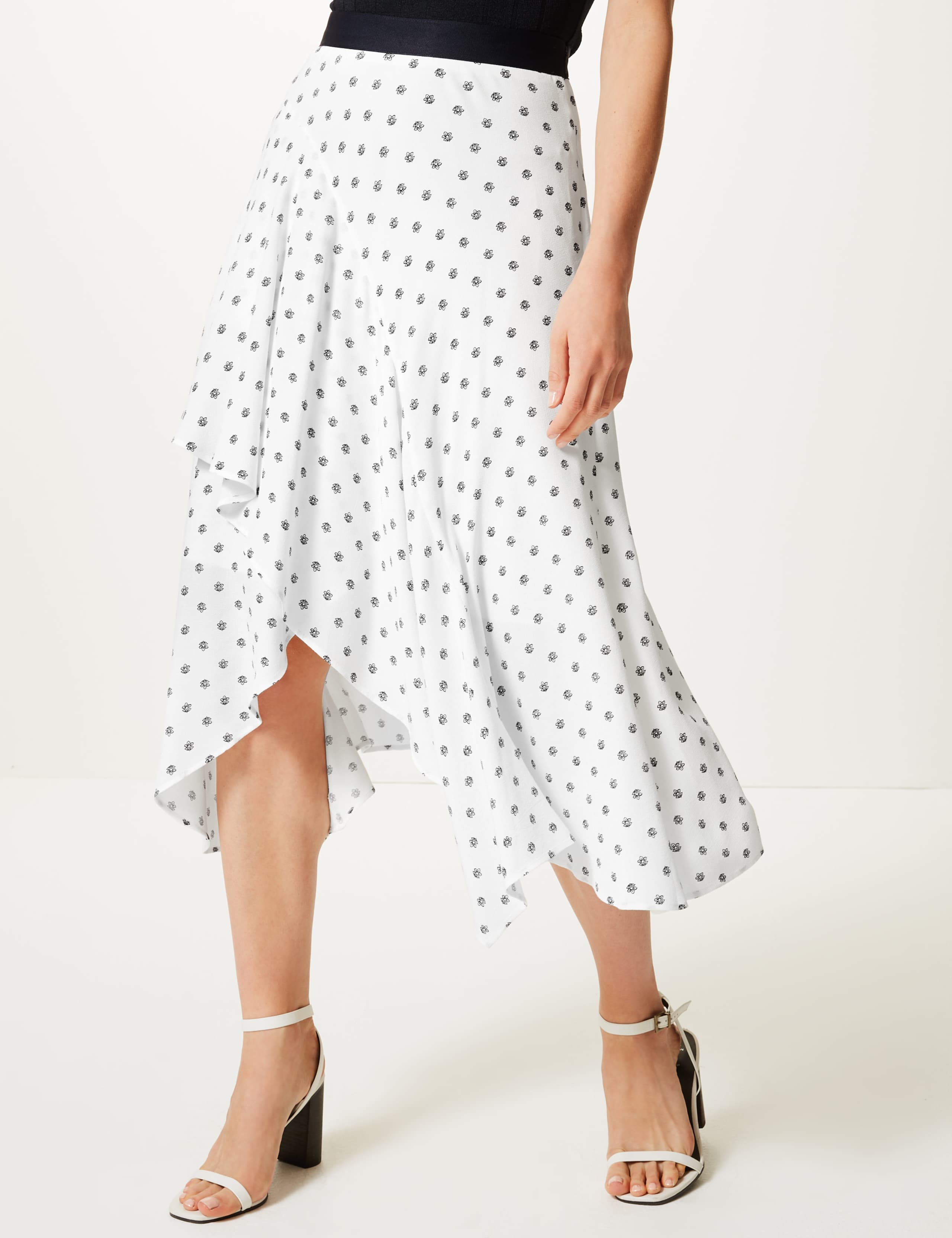 Floral Print Wrap Style Midi Skirt 3 of 4