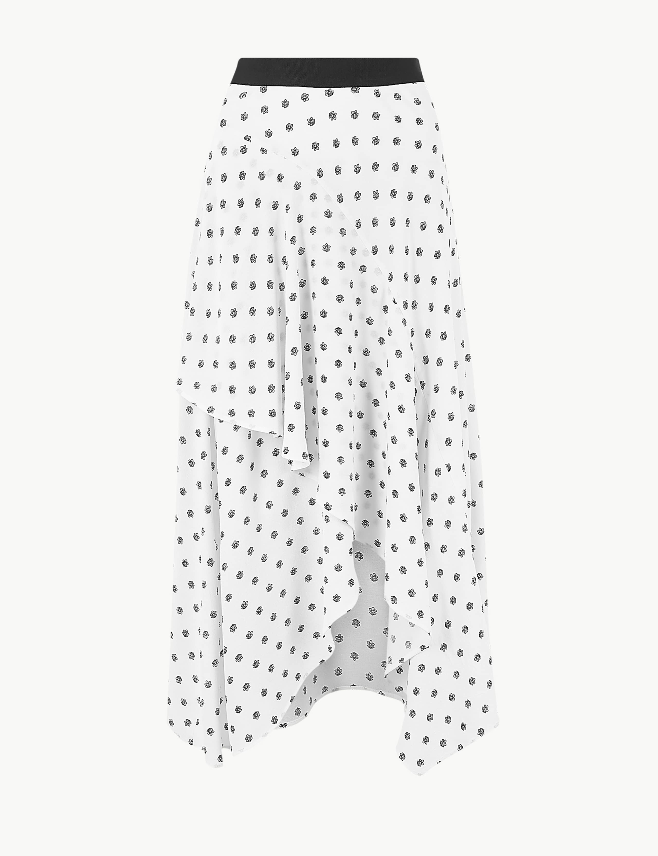 Floral Print Wrap Style Midi Skirt 2 of 4