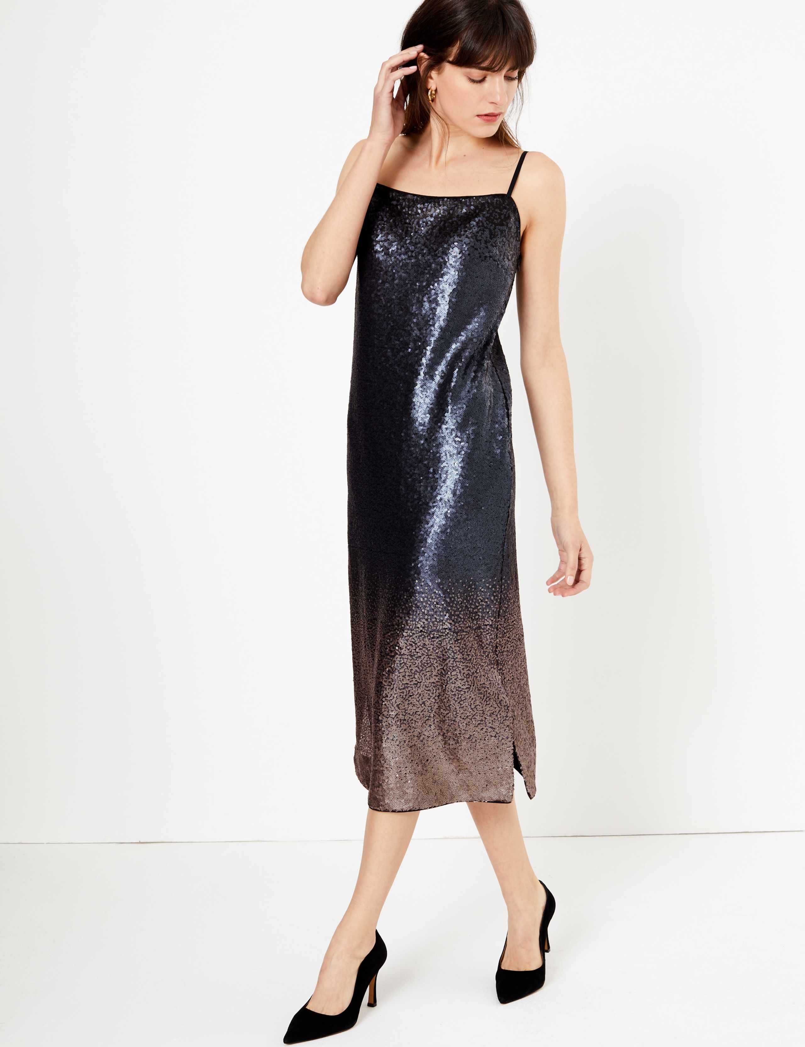 Sparkly Slip Midi Dress 1 of 4