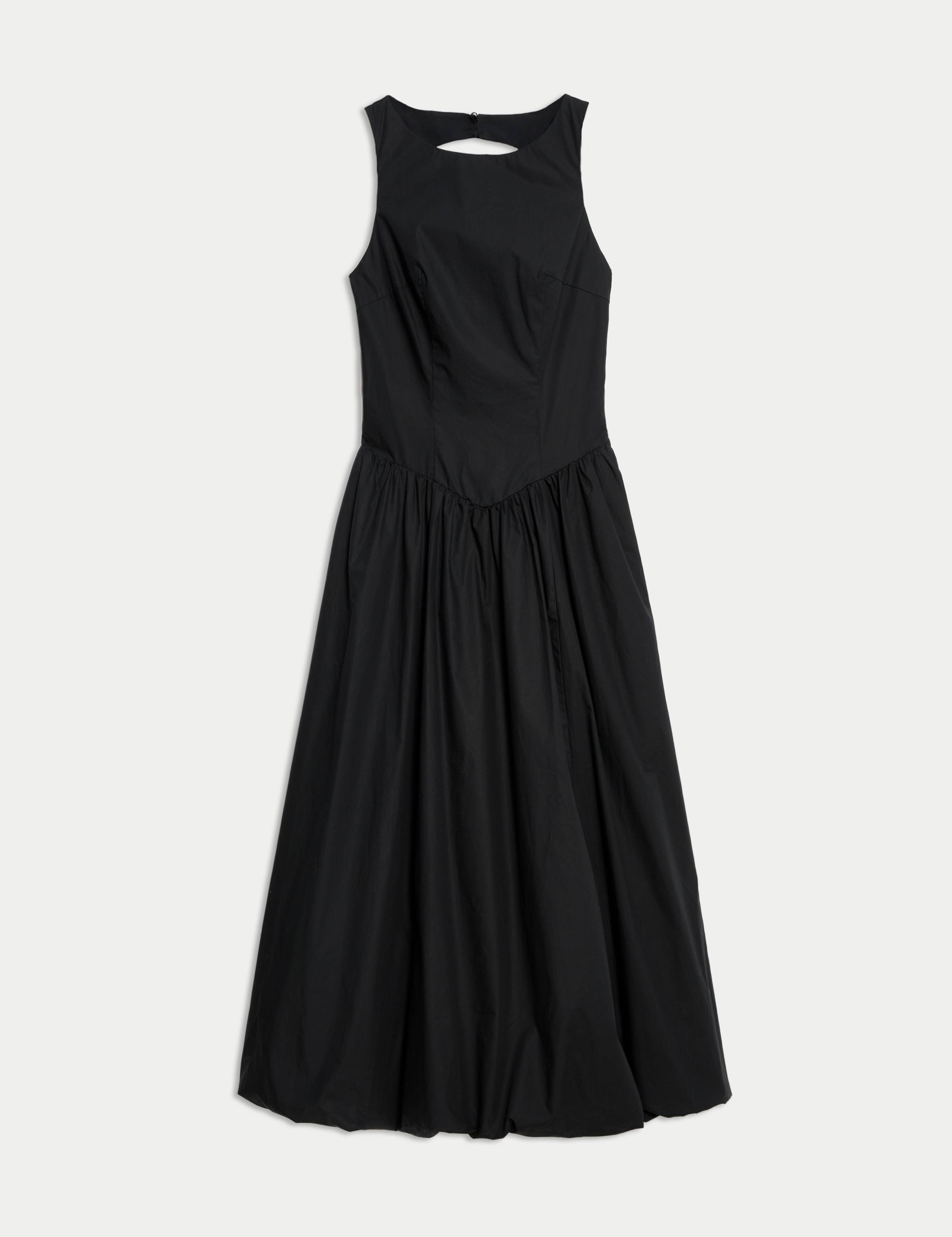 Pure Cotton Bubble Hem Midaxi Dress 2 of 5