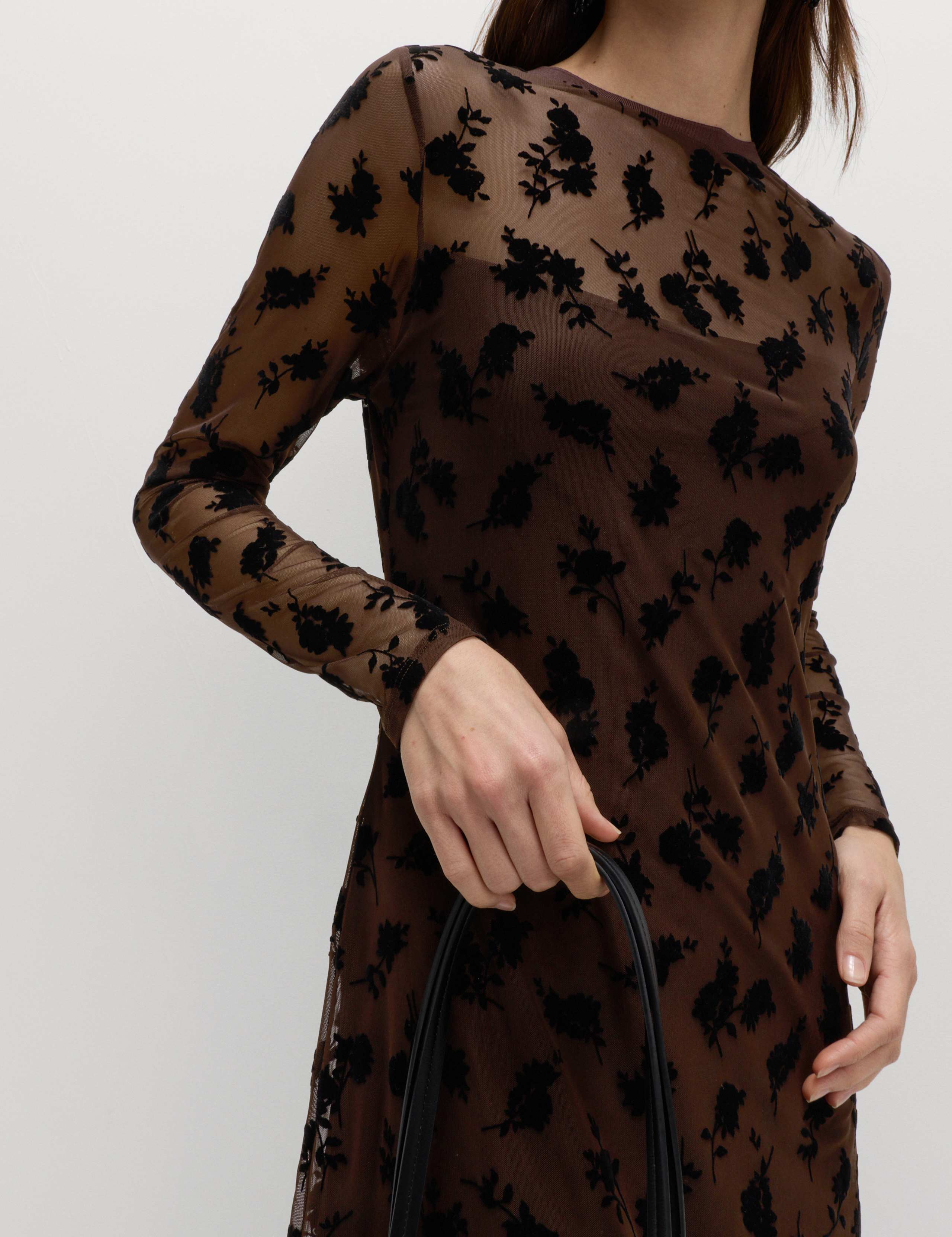 Devoré Floral Round Neck Midaxi Dress 5 of 5