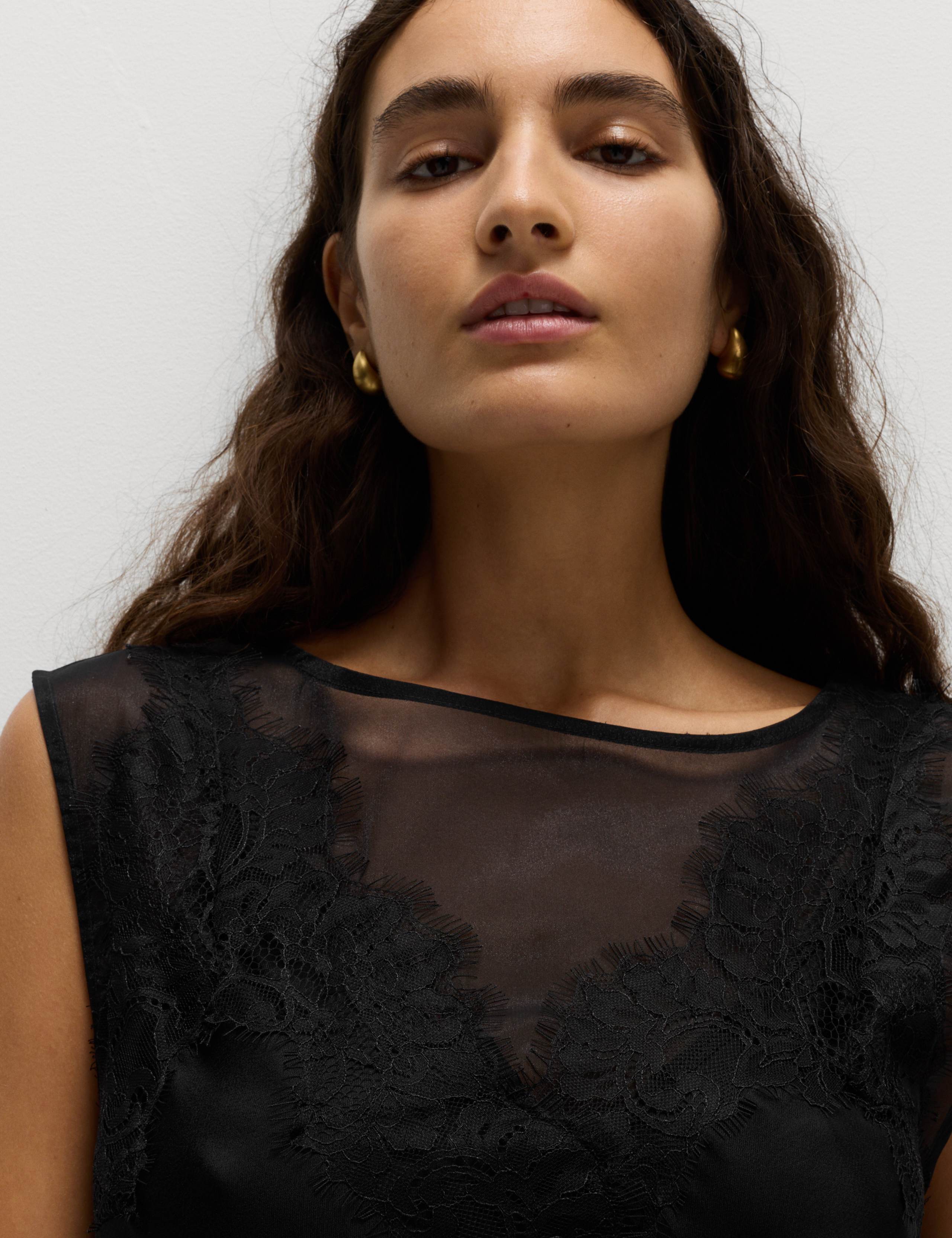 Satin Lace Midaxi Tea Dress 3 of 5