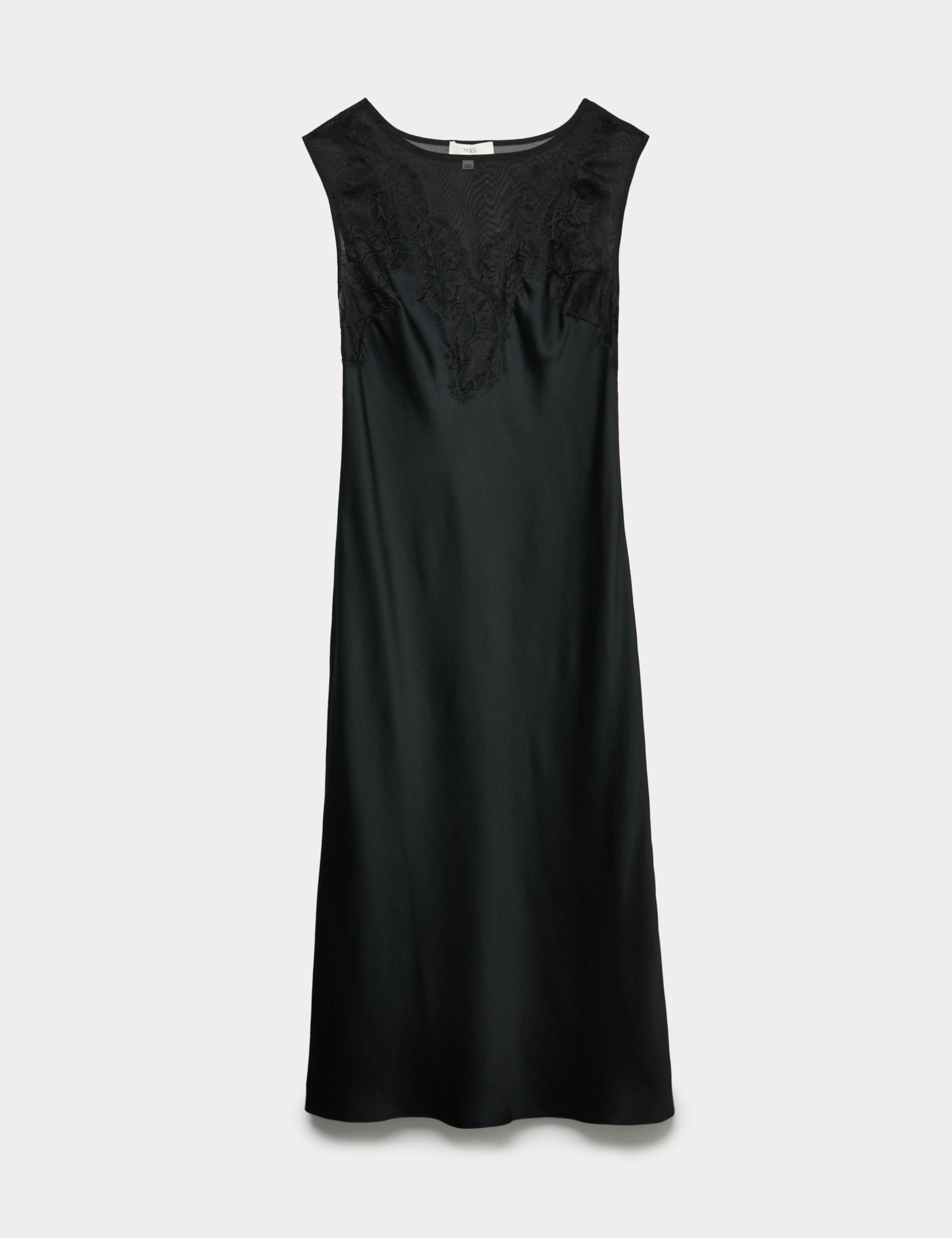 Satin Lace Midaxi Slip Dress 2 of 5