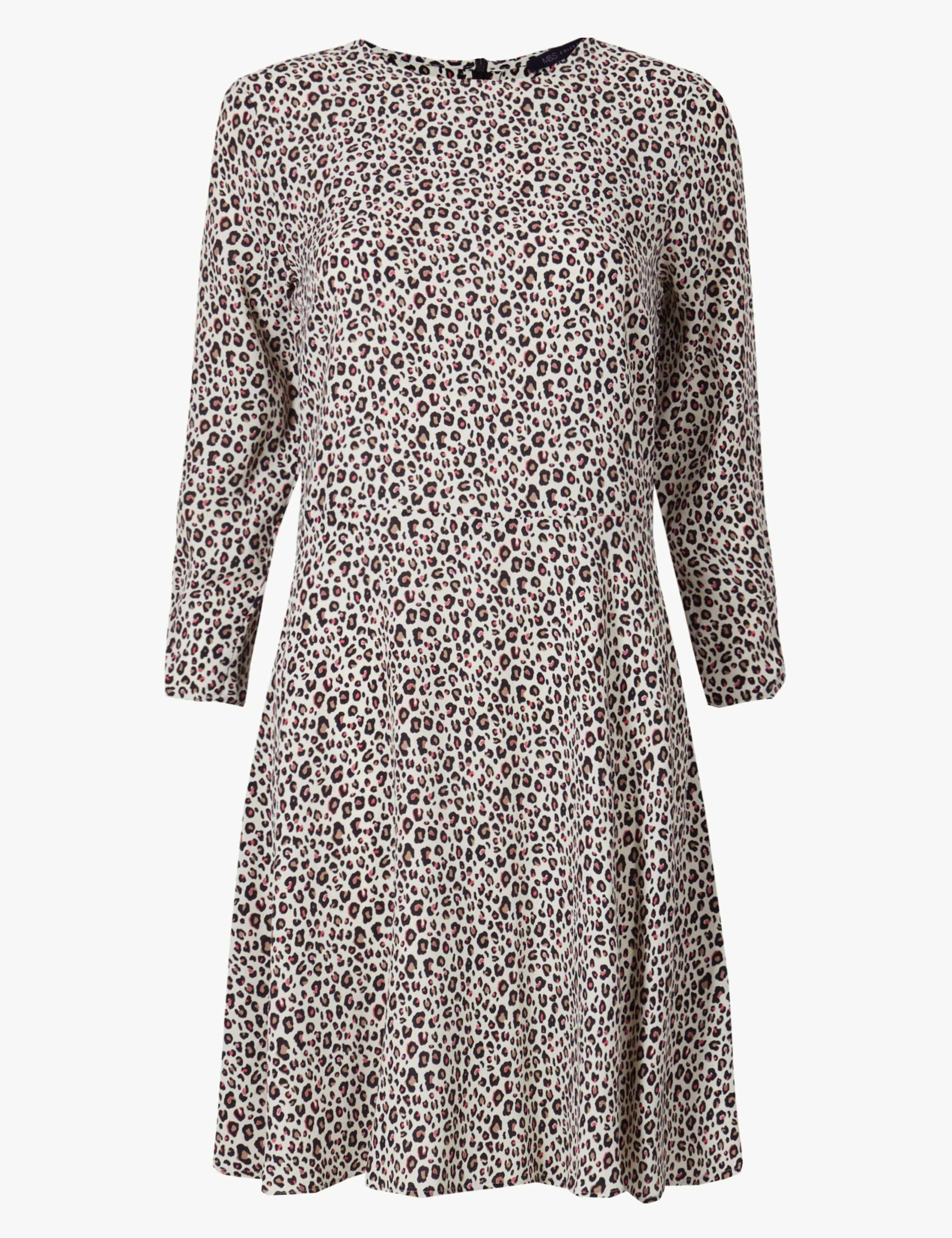 Animal Print Fit & Flare Mini Dress 2 of 4