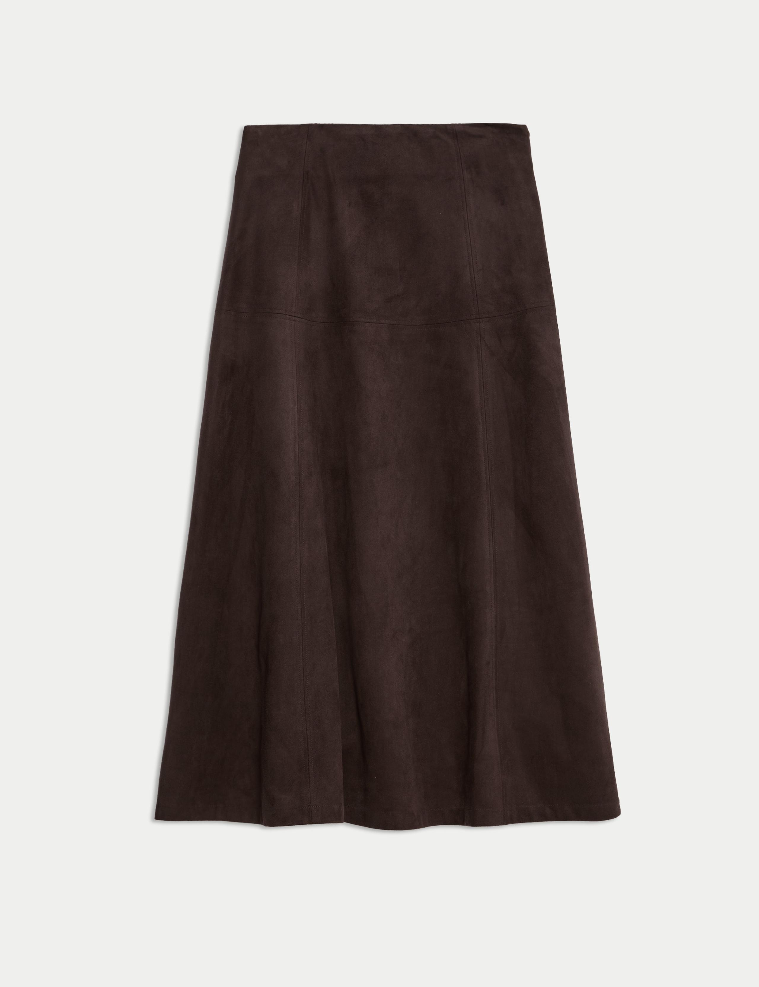 Suedette Maxi A-Line Skirt 2 of 7