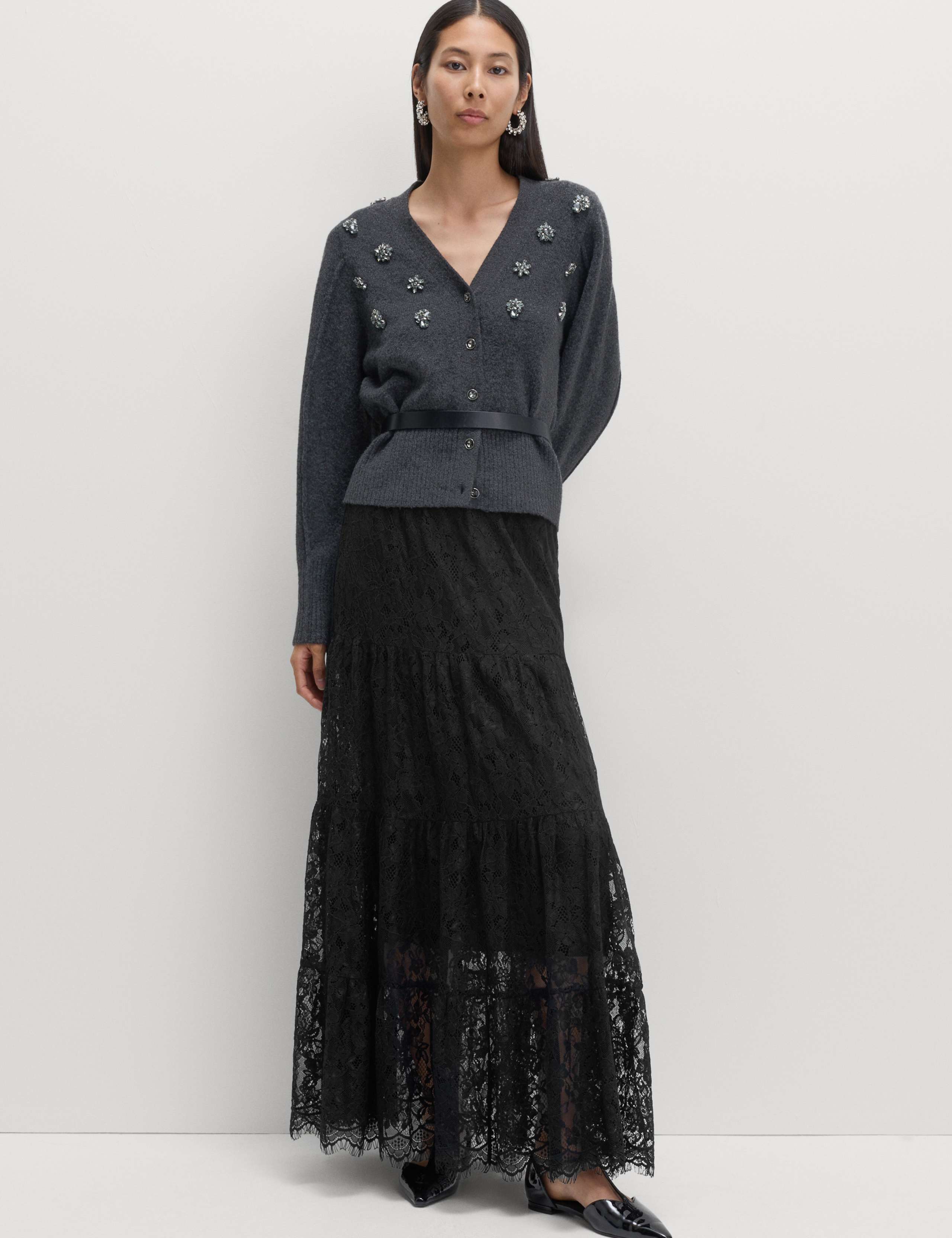 Lace Maxi Tiered Skirt 3 of 5