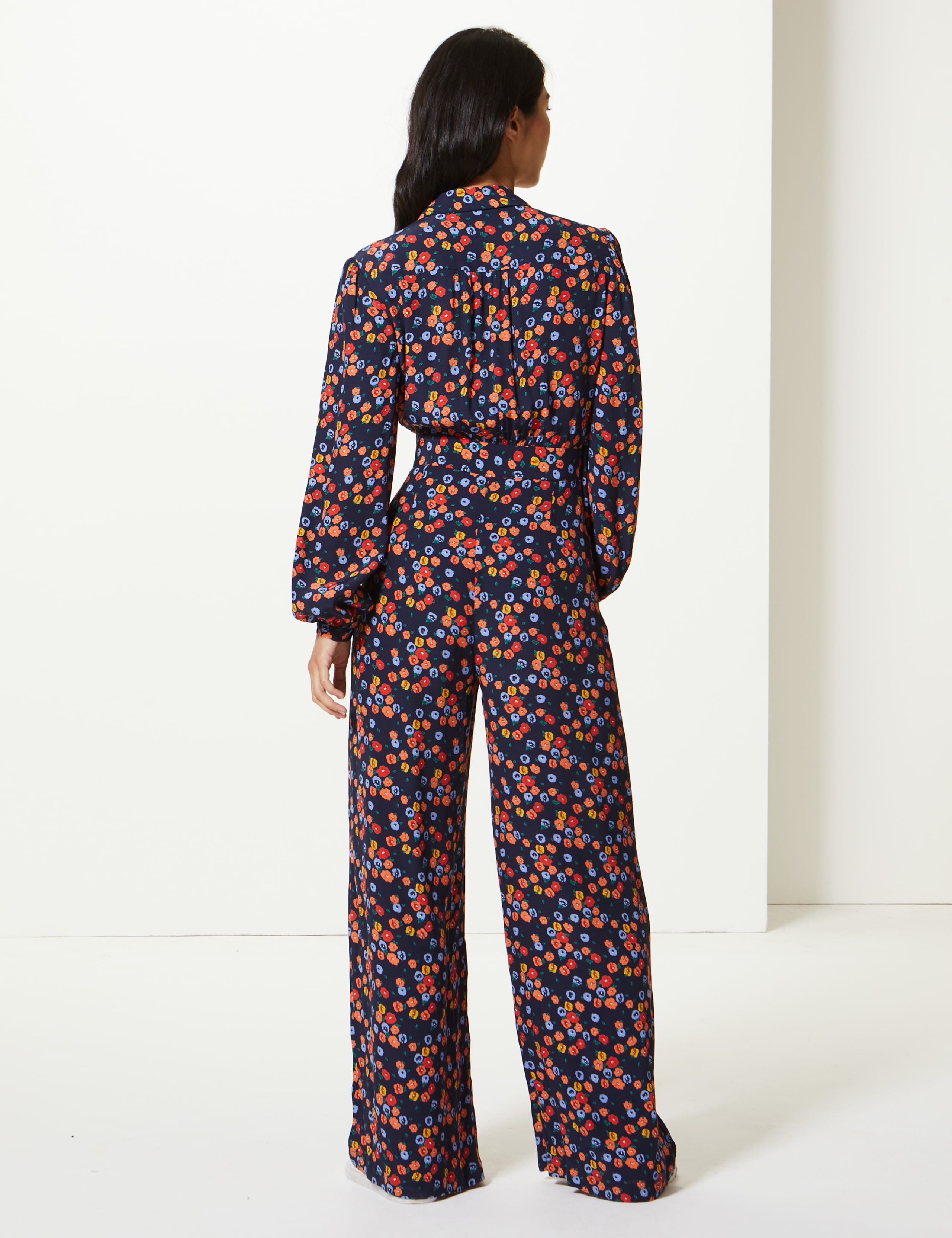 Floral Print Button Detailed Jumpsuit 3 of 3