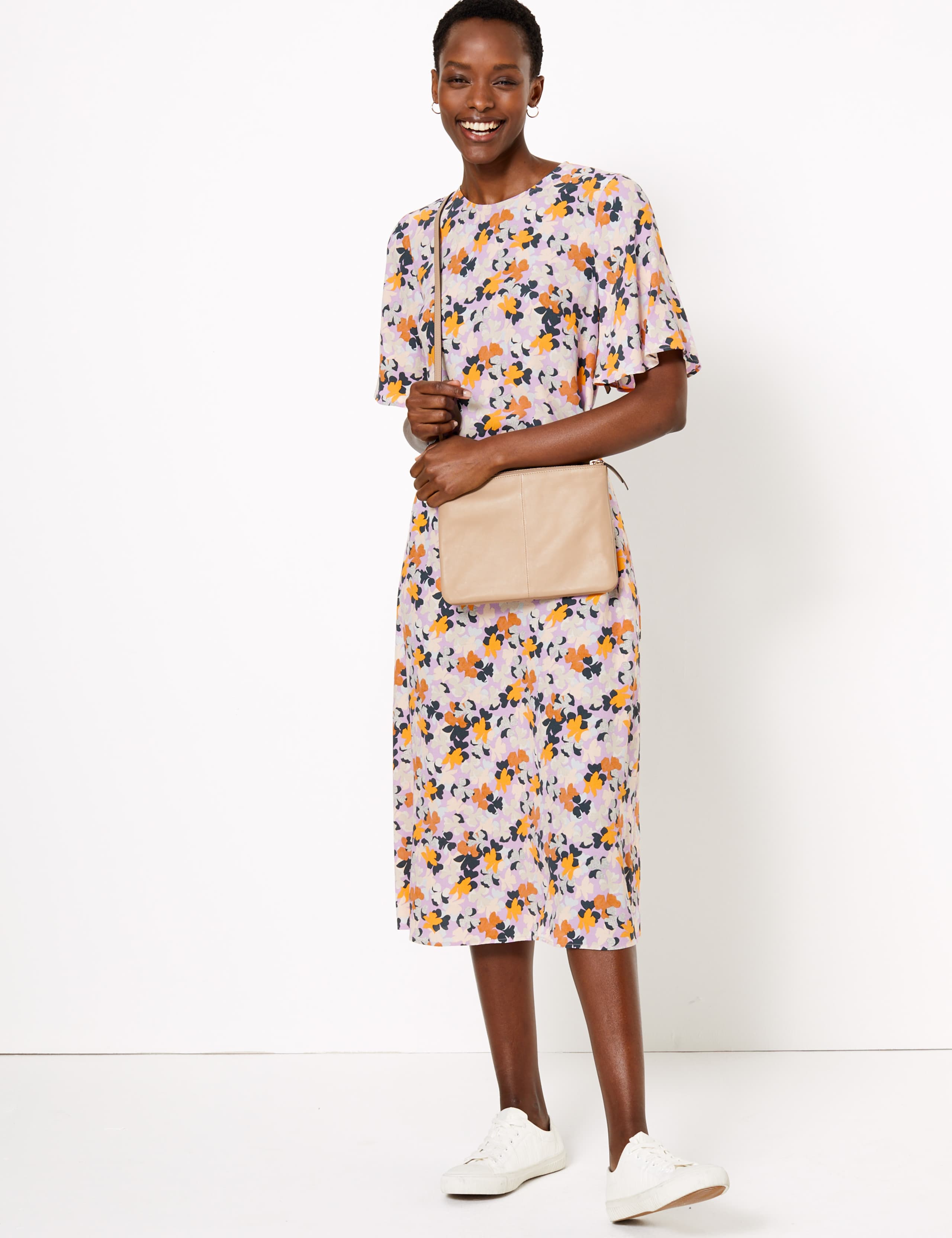 Floral Midi Relaxed Dress 1 of 7