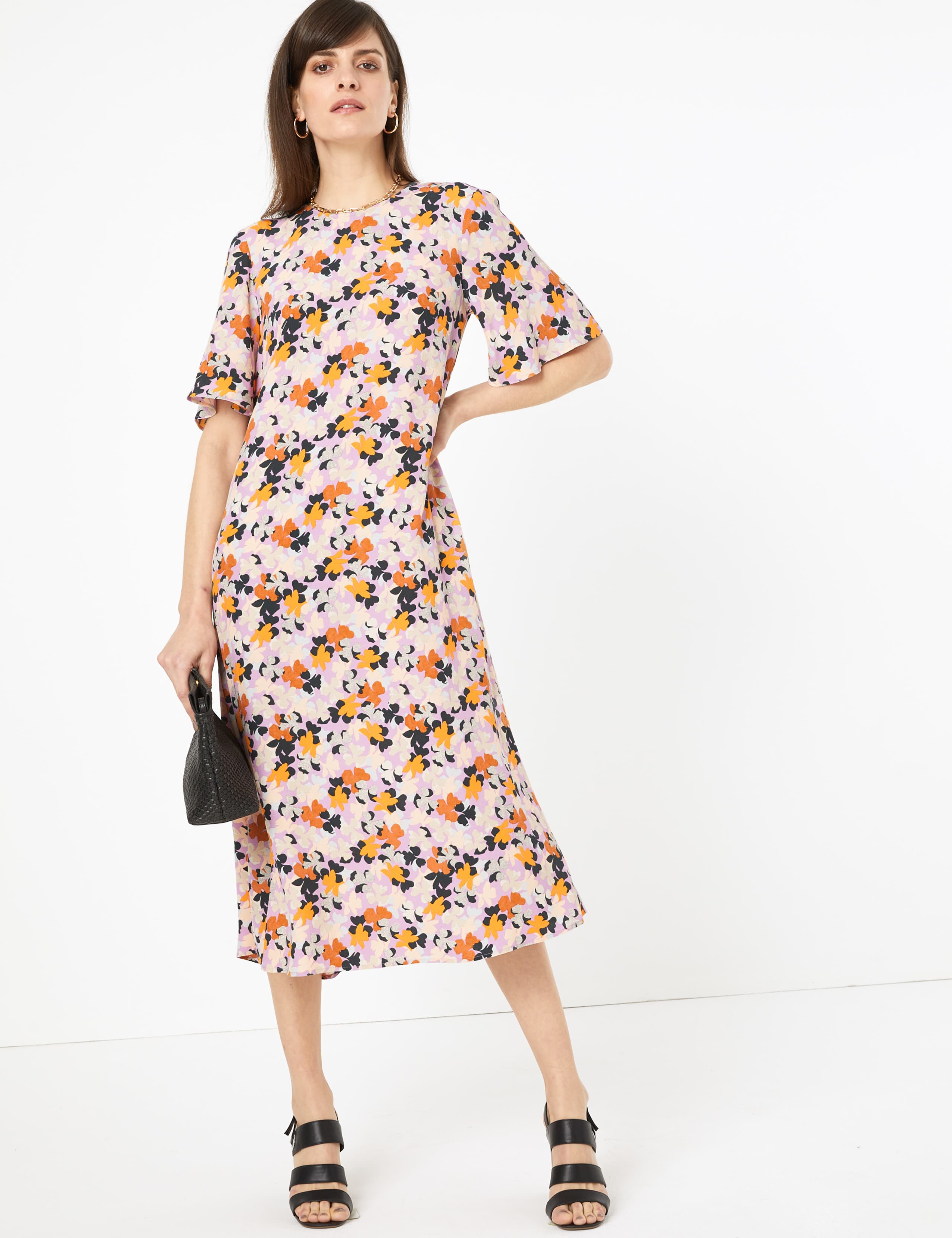 Floral Midi Relaxed Dress 7 of 7