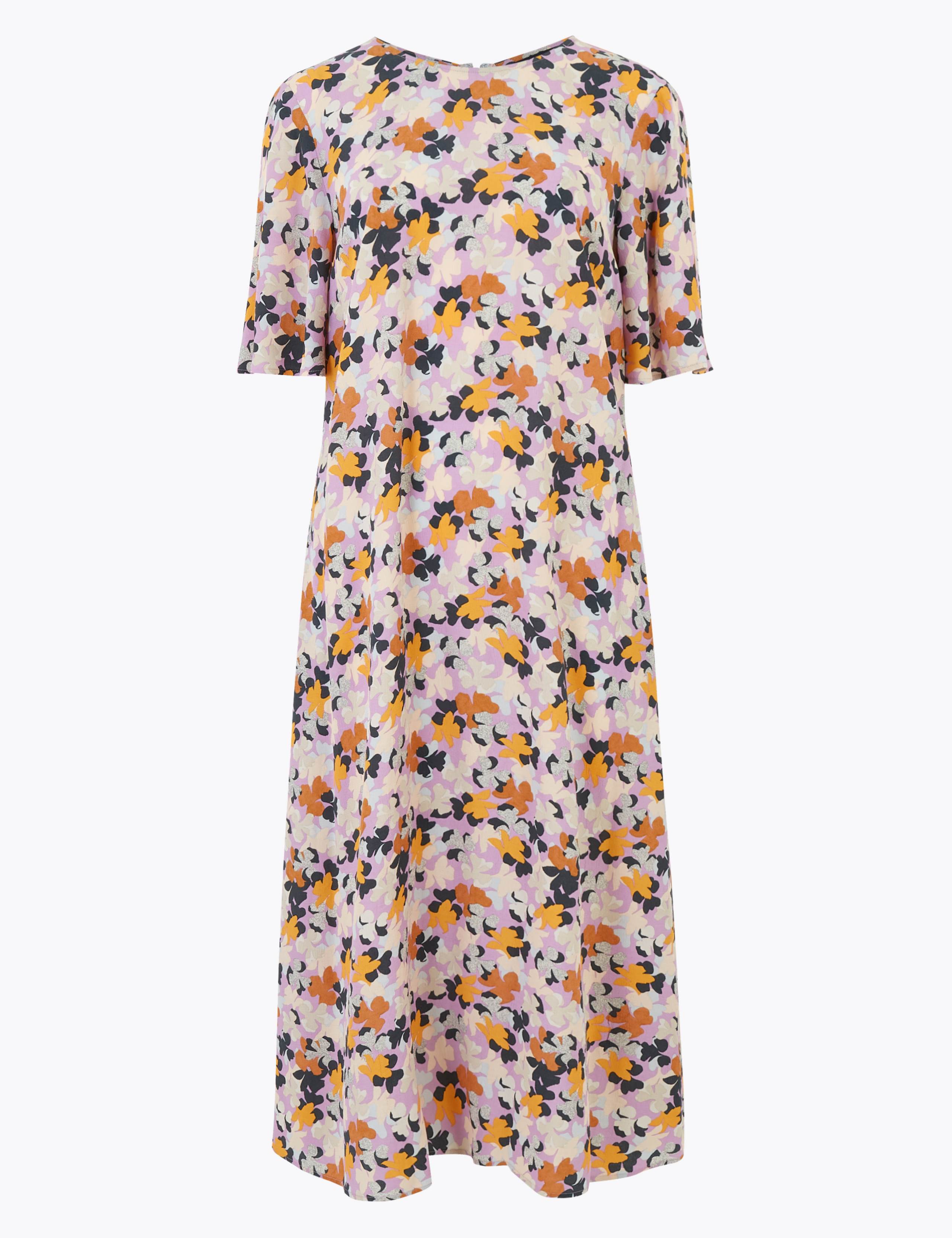Floral Midi Relaxed Dress 2 of 7